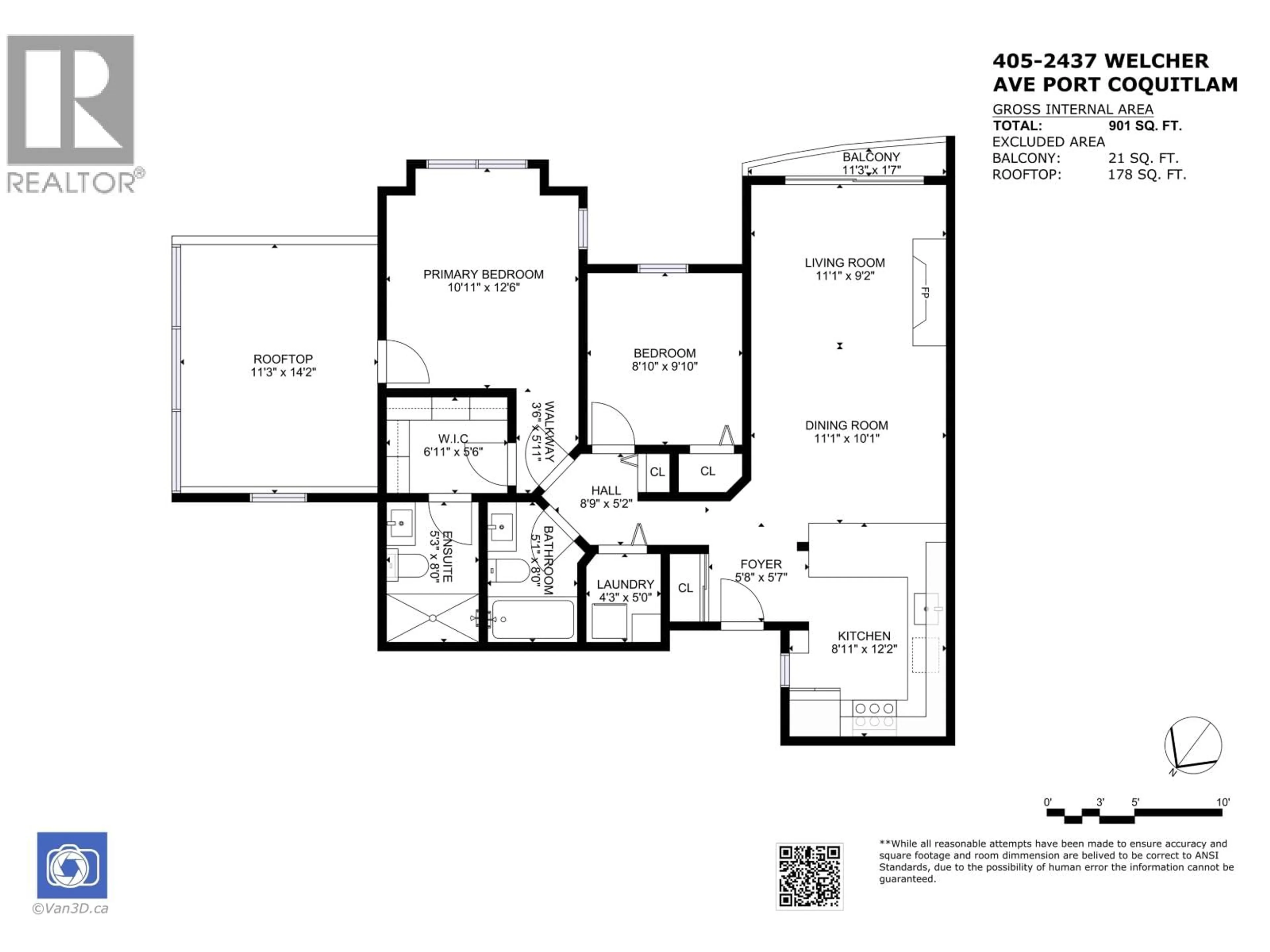 Floor plan for 405 - 2437 WELCHER AVENUE, Port Coquitlam British Columbia V3C1X8