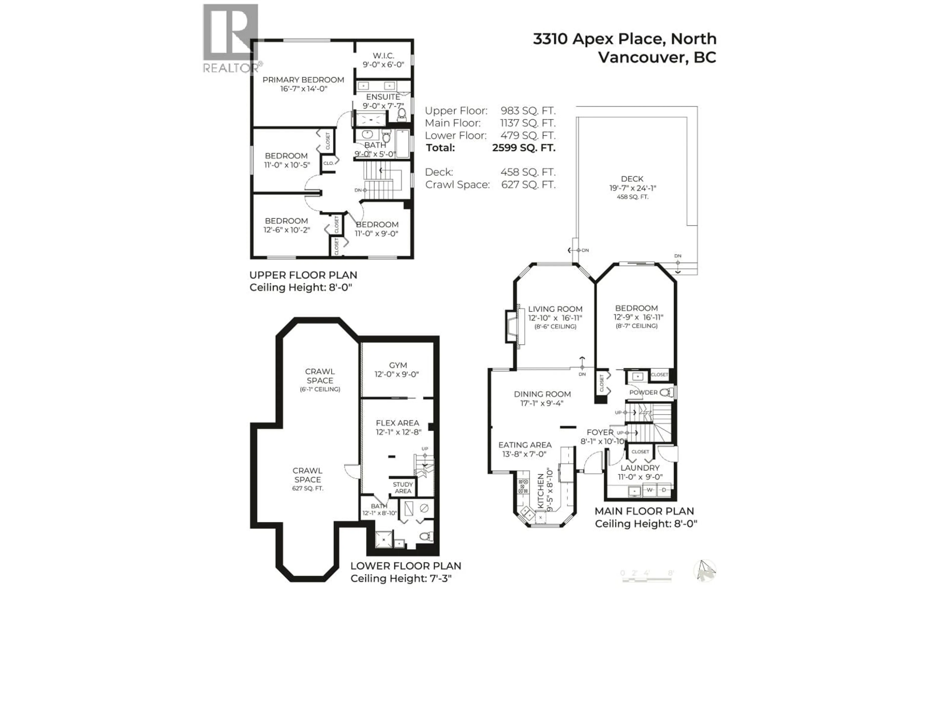 Floor plan for 3310 APEX PLACE, North Vancouver British Columbia V7H2R5