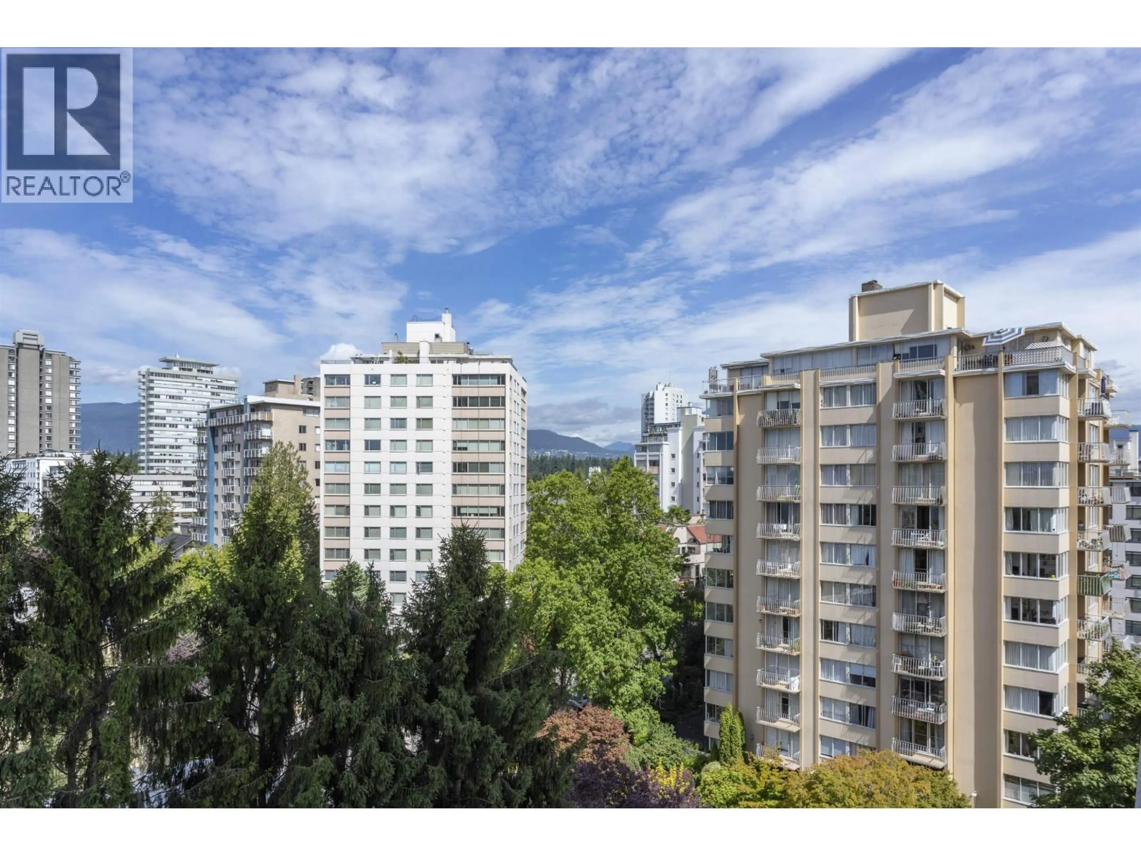 Balcony in the apartment, city buildings view from balcony for 904 - 1850 COMOX STREET, Vancouver British Columbia V6G1R3