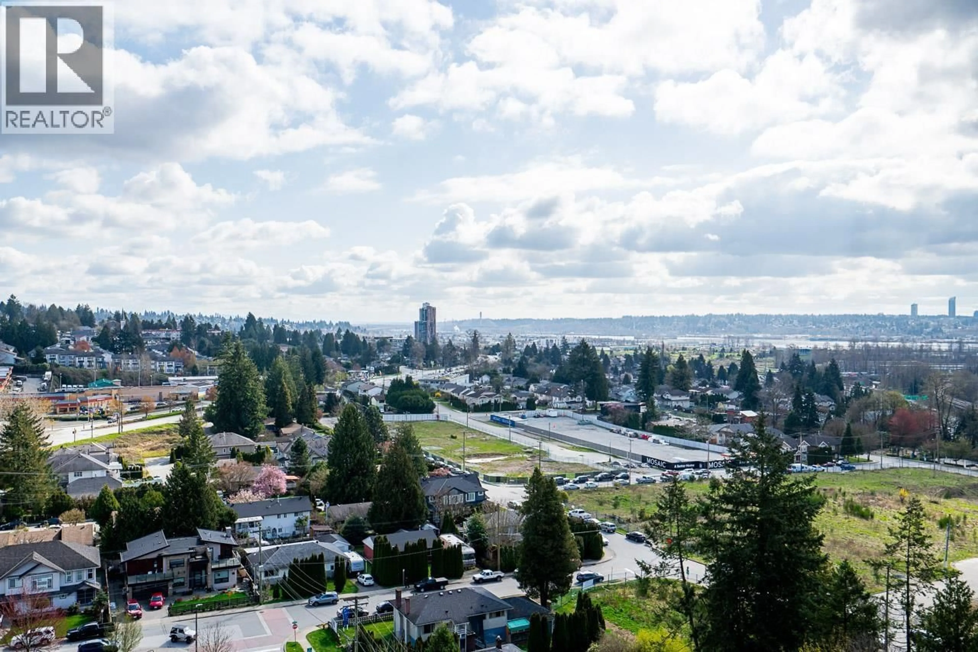 A pic from outside/outdoor area/front of a property/back of a property/a pic from drone, mountain view for 1901 - 555 DELESTRE AVENUE, Coquitlam British Columbia V3K0A9
