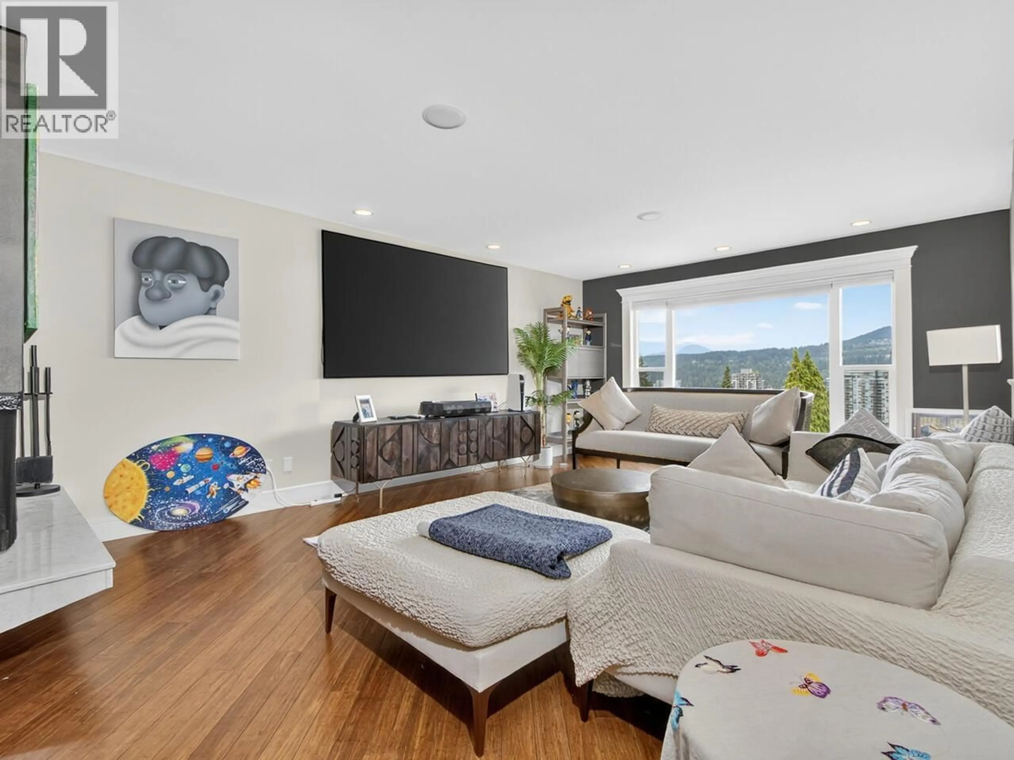Living room with furniture, wood/laminate floor for 1052 CORONA CRESCENT, Coquitlam British Columbia V3J7J3