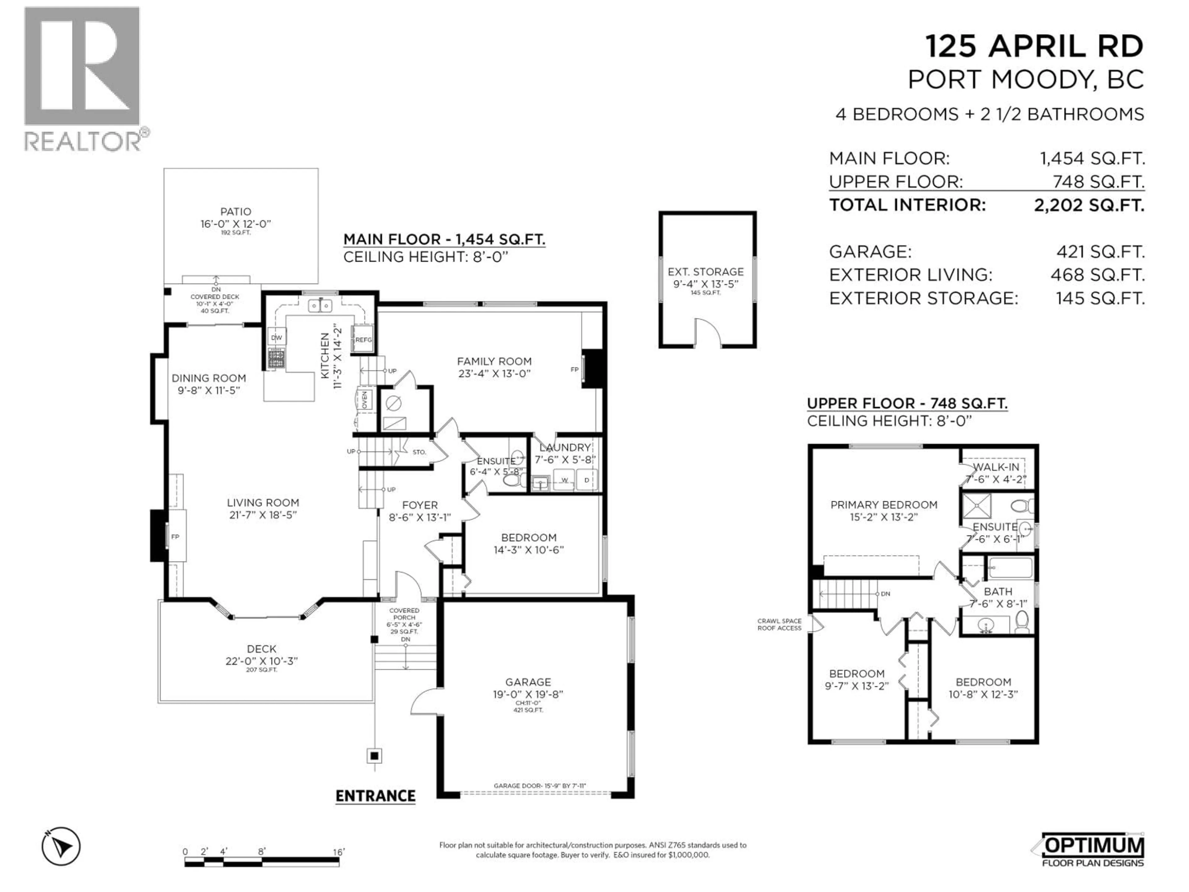 Floor plan for 125 APRIL ROAD, Port Moody British Columbia V3H3M4