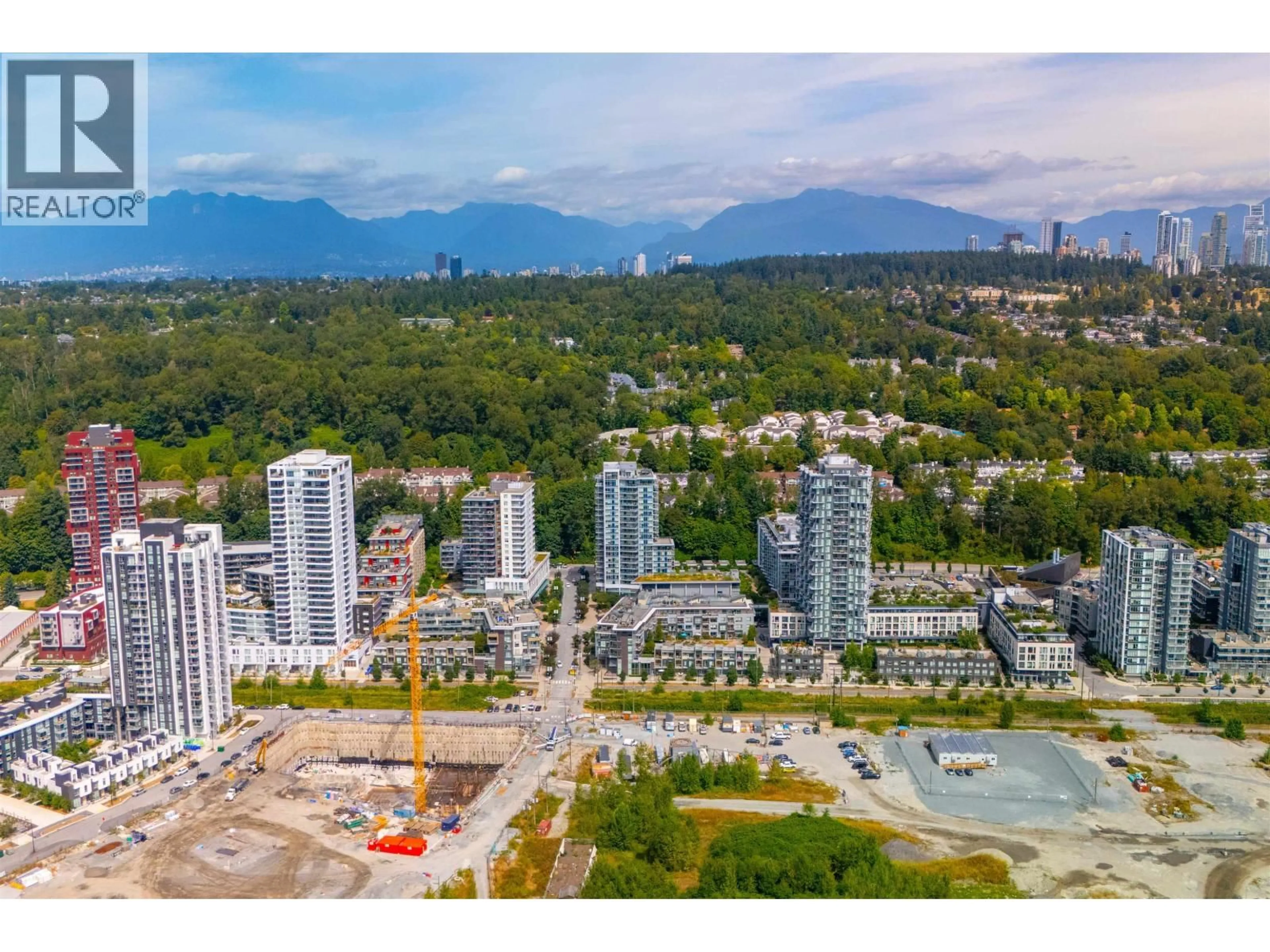 A pic from outside/outdoor area/front of a property/back of a property/a pic from drone, city buildings view from balcony for 507 - 8538 RIVER DISTRICT CROSSING, Vancouver British Columbia V5S0C9