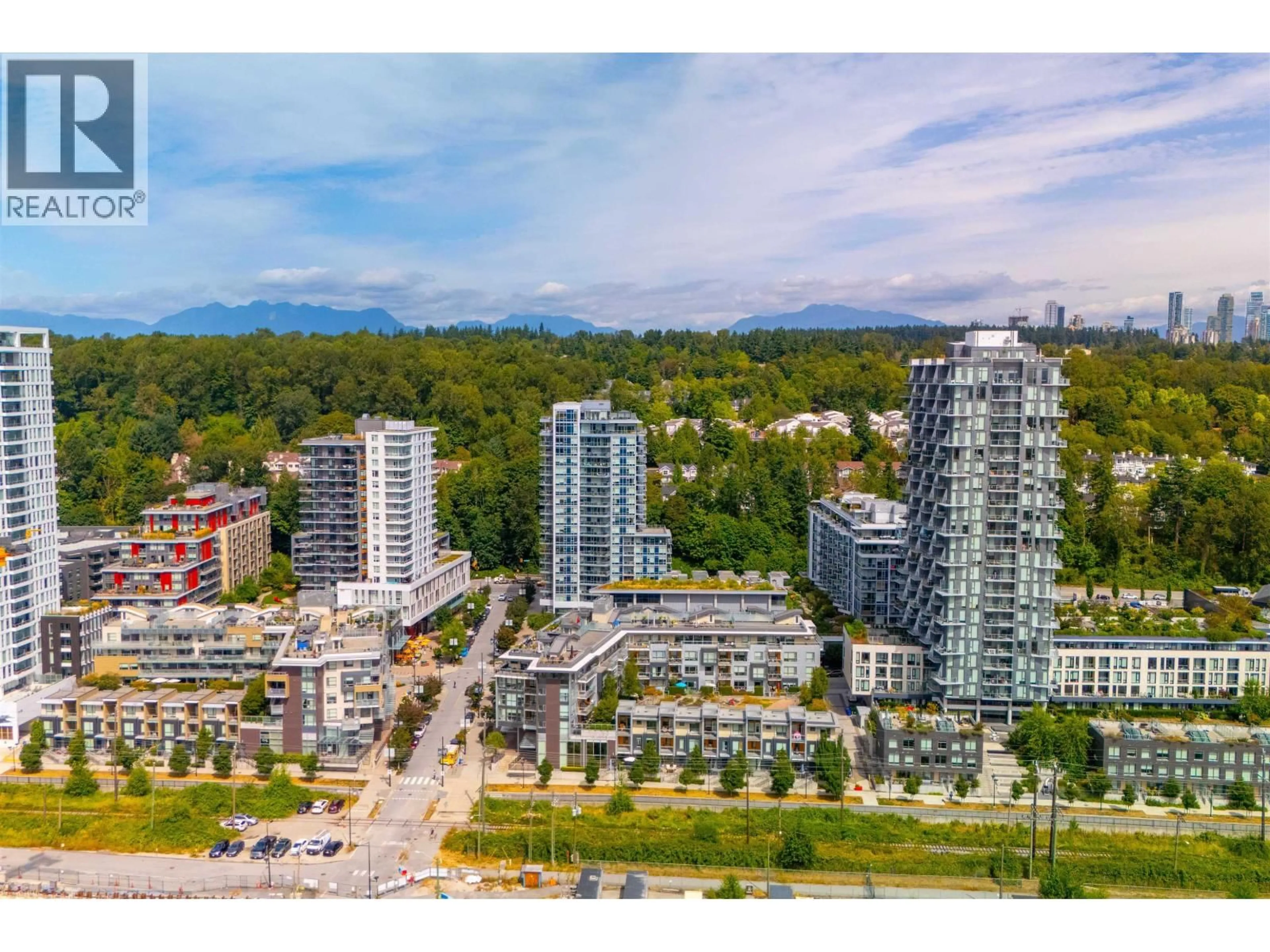 A pic from outside/outdoor area/front of a property/back of a property/a pic from drone, city buildings view from balcony for 507 - 8538 RIVER DISTRICT CROSSING, Vancouver British Columbia V5S0C9