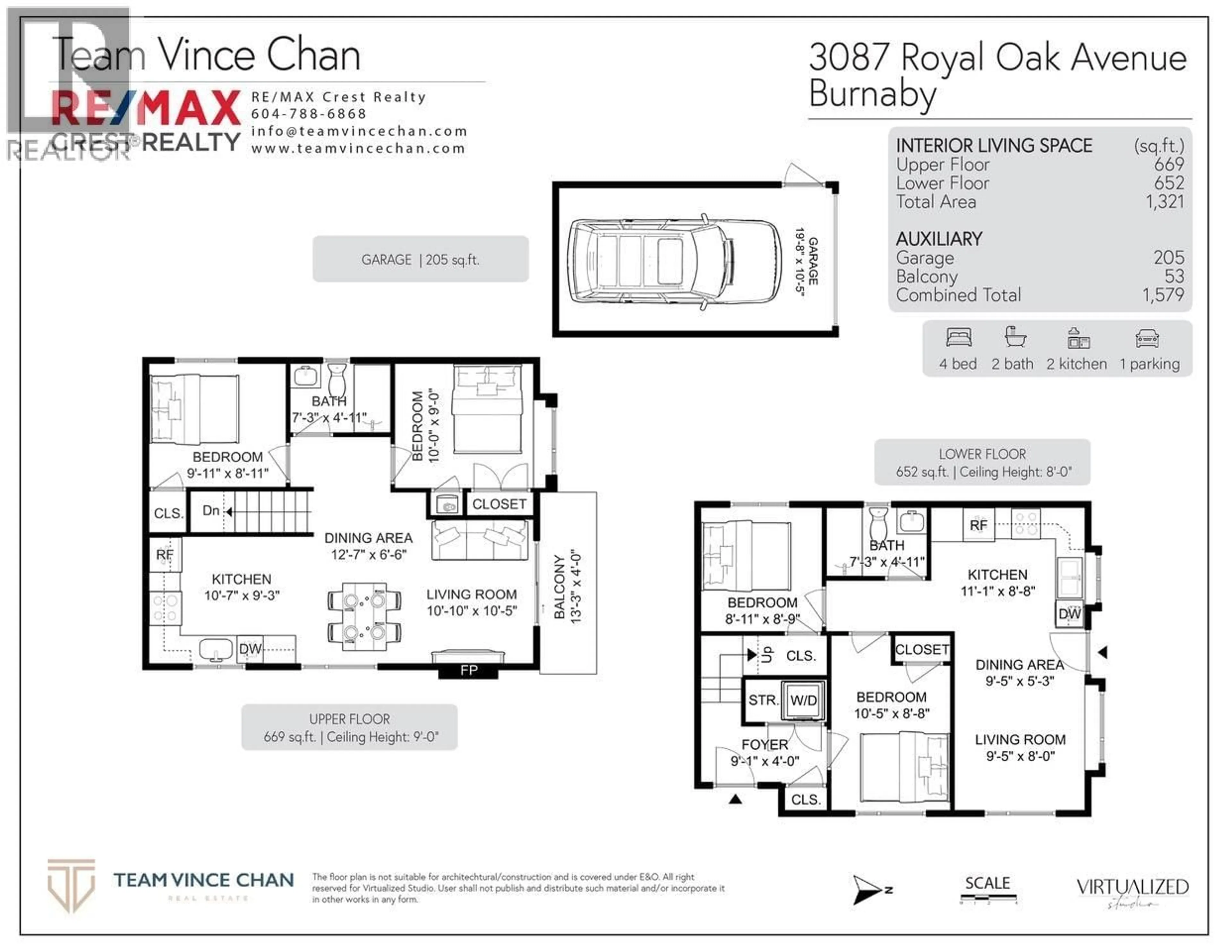 Floor plan for 3087 ROYAL OAK AVENUE, Burnaby British Columbia V5G4H5