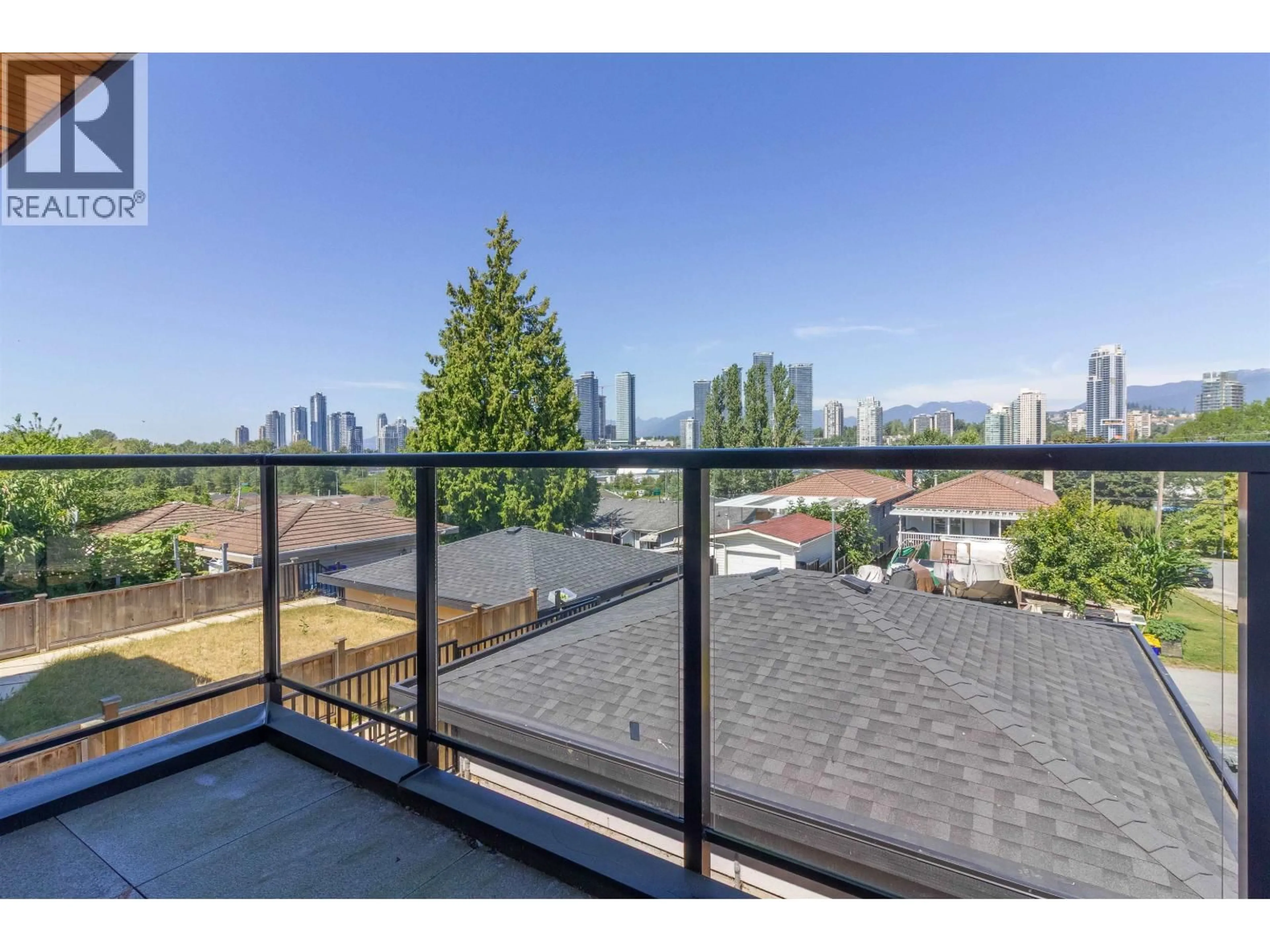 Patio, city buildings view from balcony for 3087 ROYAL OAK AVENUE, Burnaby British Columbia V5G4H5