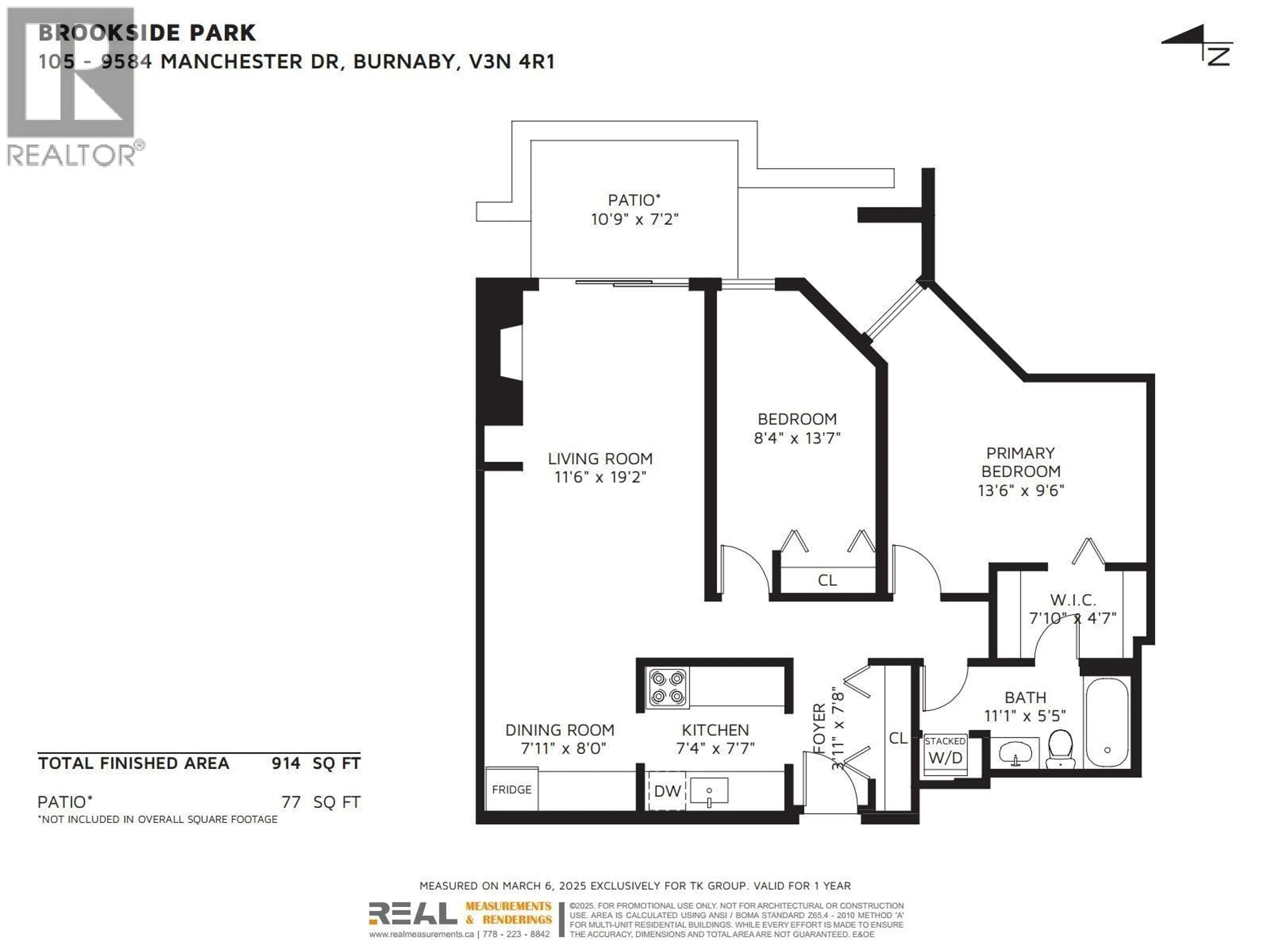 Floor plan for 105 - 9584 MANCHESTER DRIVE, Burnaby British Columbia V3N4R1