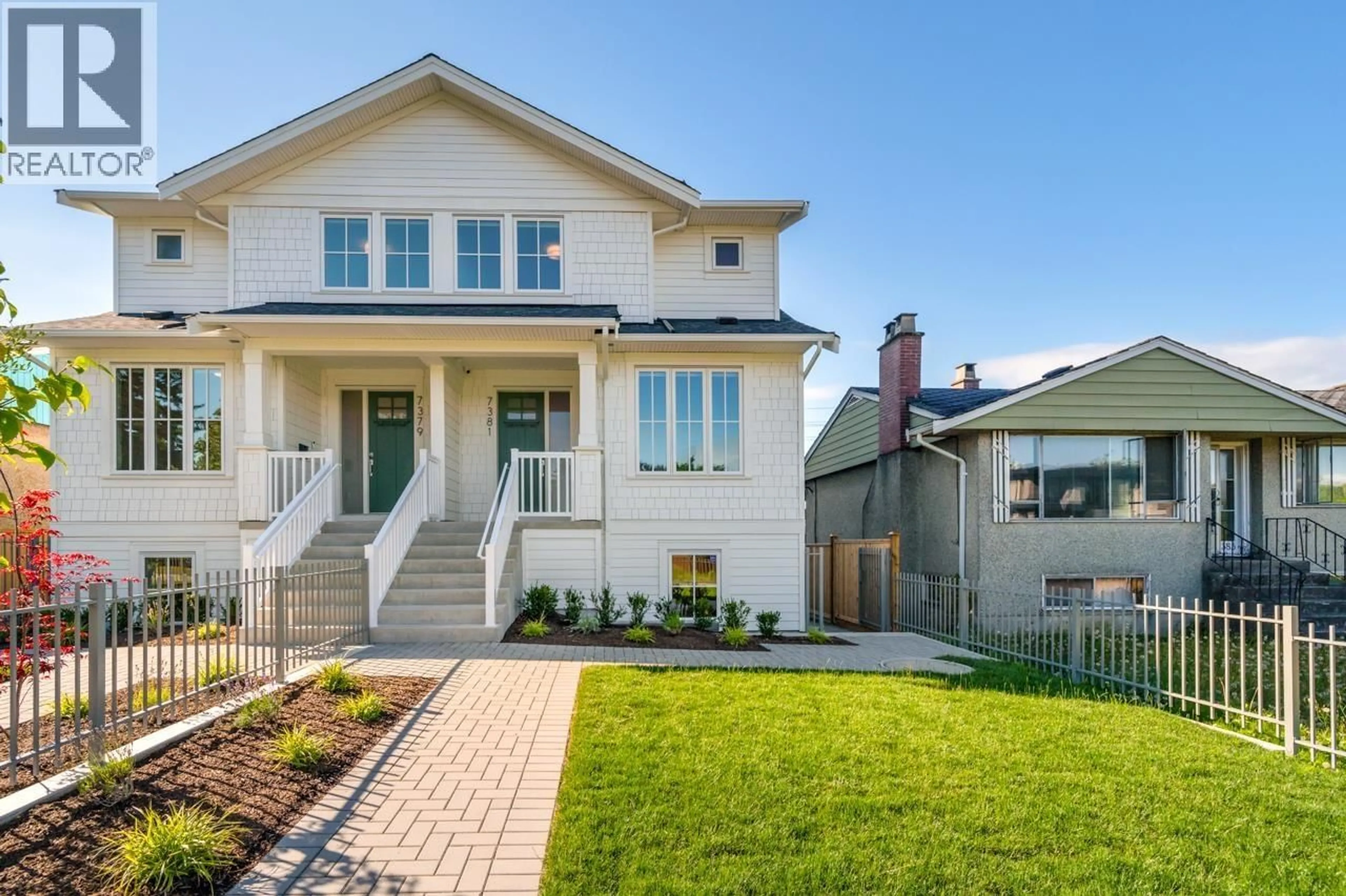 Home with brick exterior material, street for 7379 IMPERIAL STREET, Burnaby British Columbia V5E1N8