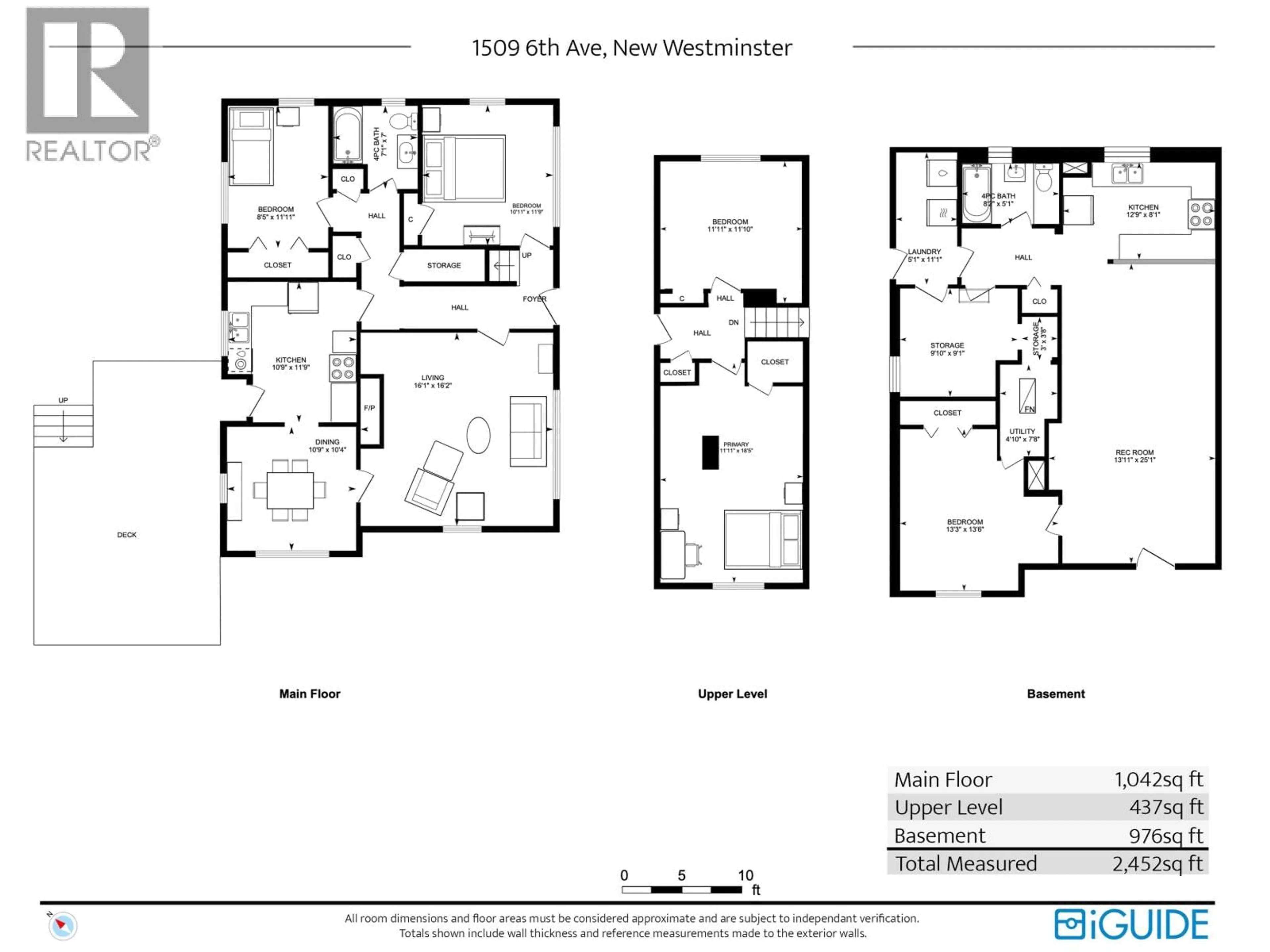 Floor plan for 1509 SIXTH AVENUE, New Westminster British Columbia V3M2C5