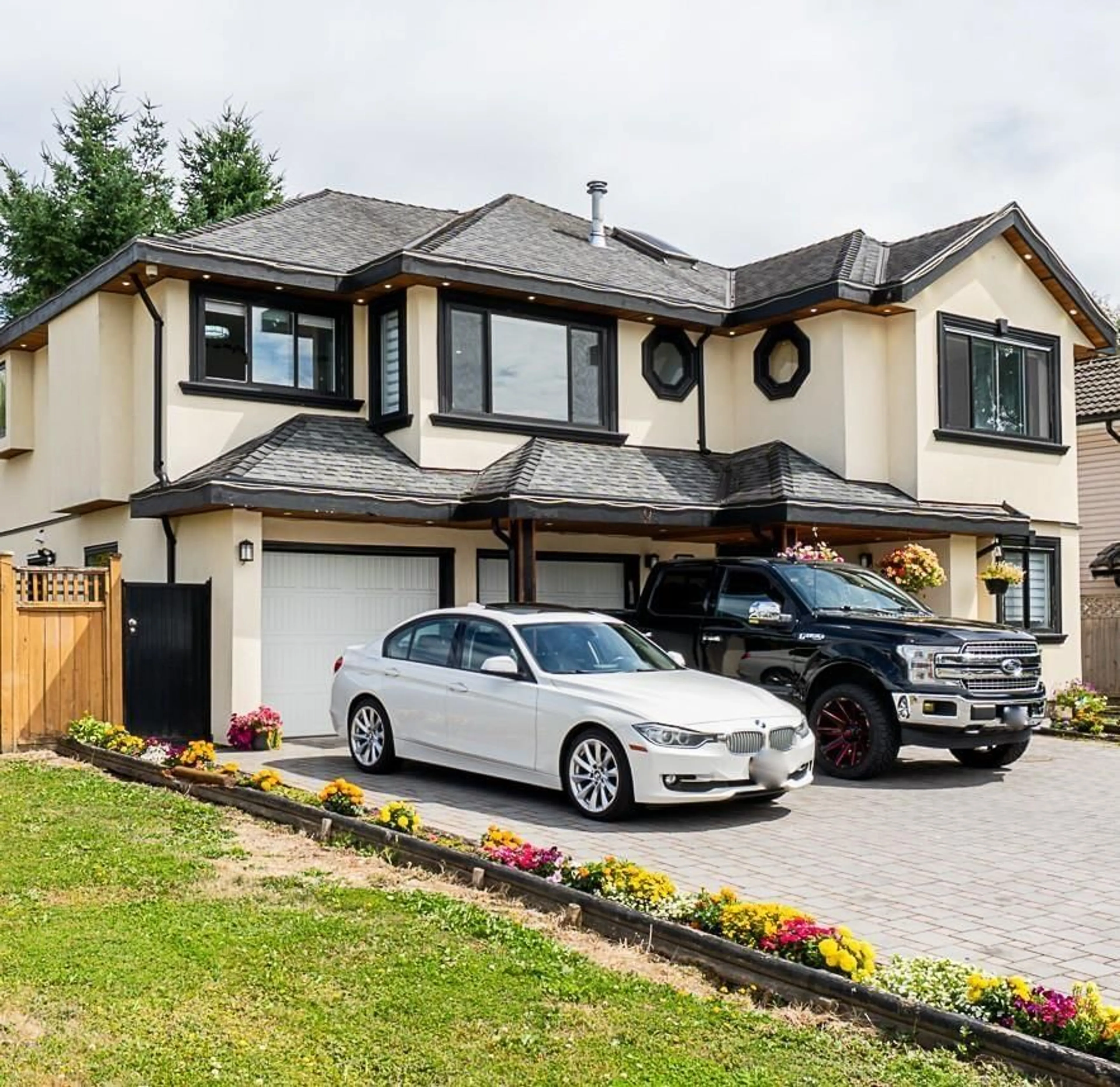 Home with brick exterior material, street for 8736 140A, Surrey British Columbia V3W0M4