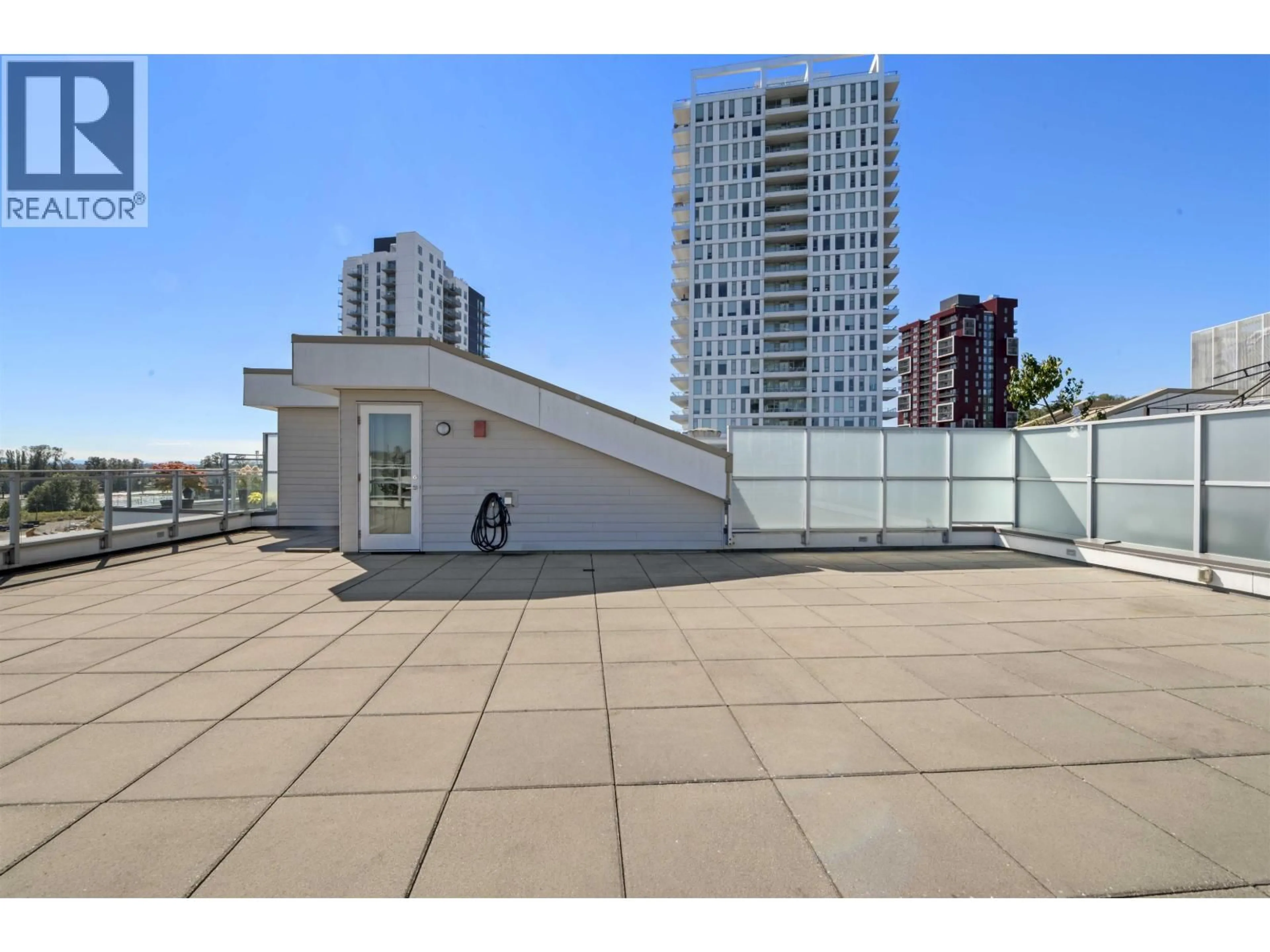 Patio, city buildings view from balcony for 710 - 3488 SAWMILL CRESCENT, Vancouver British Columbia V5S0C7