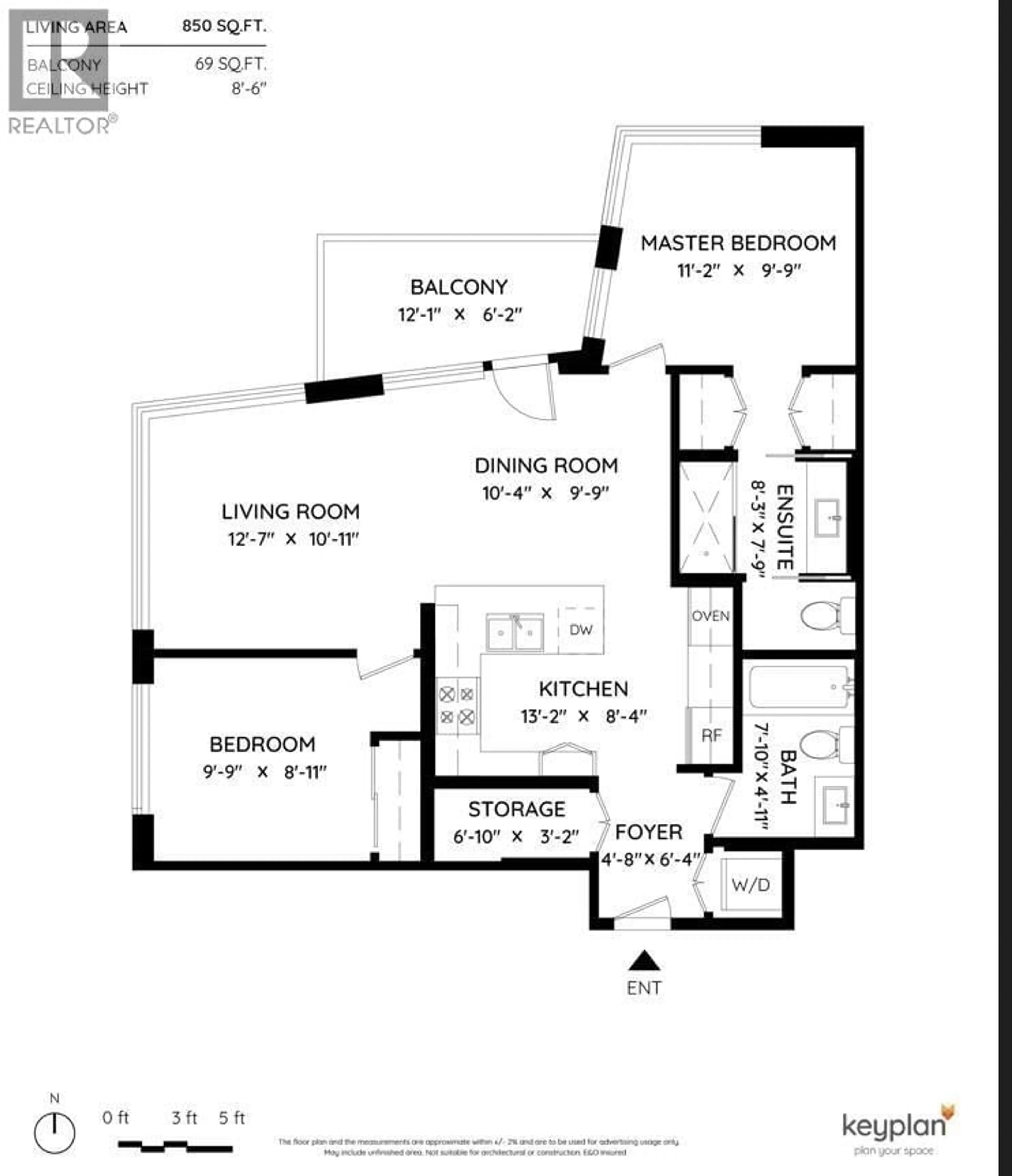 Floor plan for 1002 - 3008 GLEN DRIVE, Coquitlam British Columbia V3B0J5