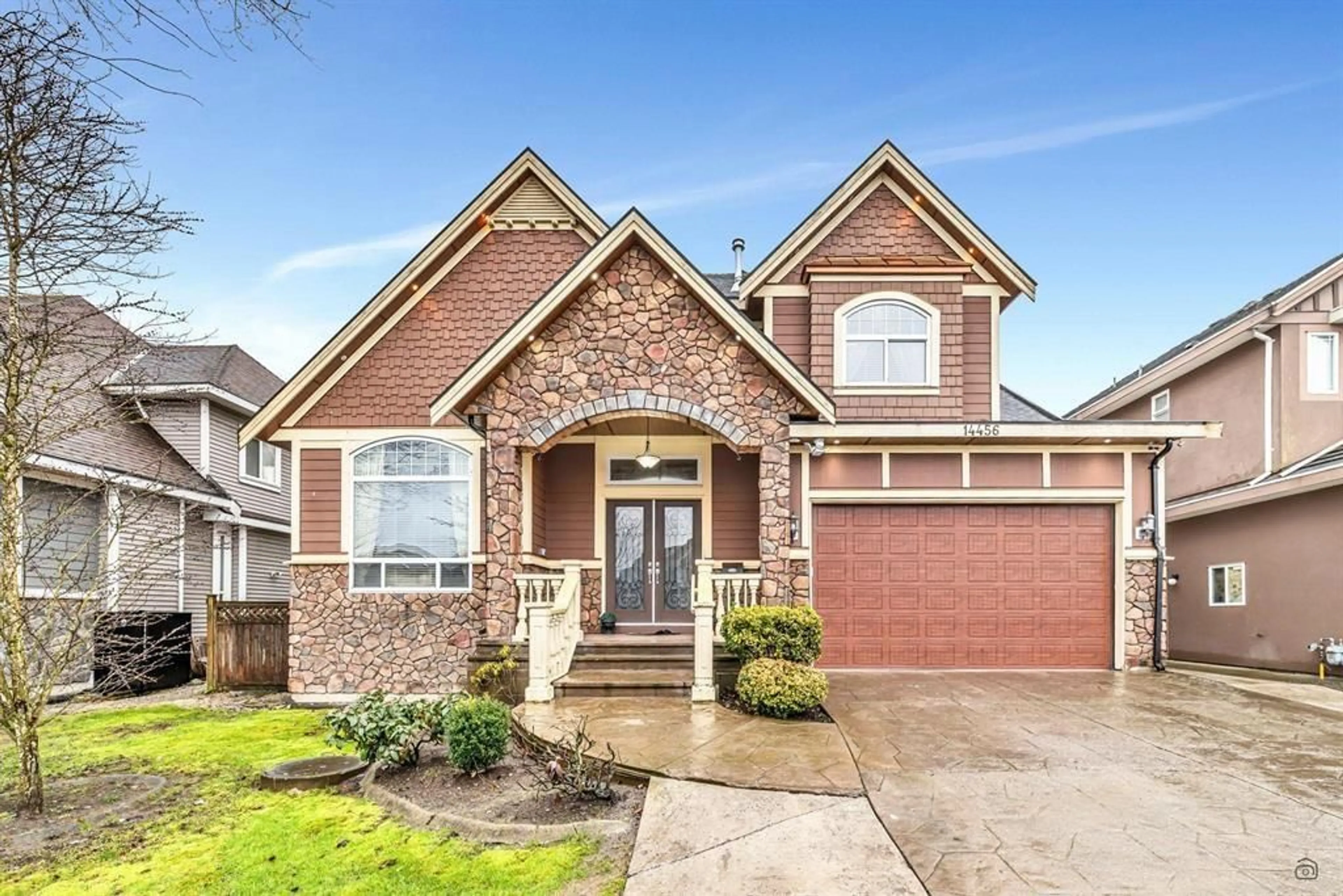 Home with brick exterior material, street for 14456 76, Surrey British Columbia V3S2G7