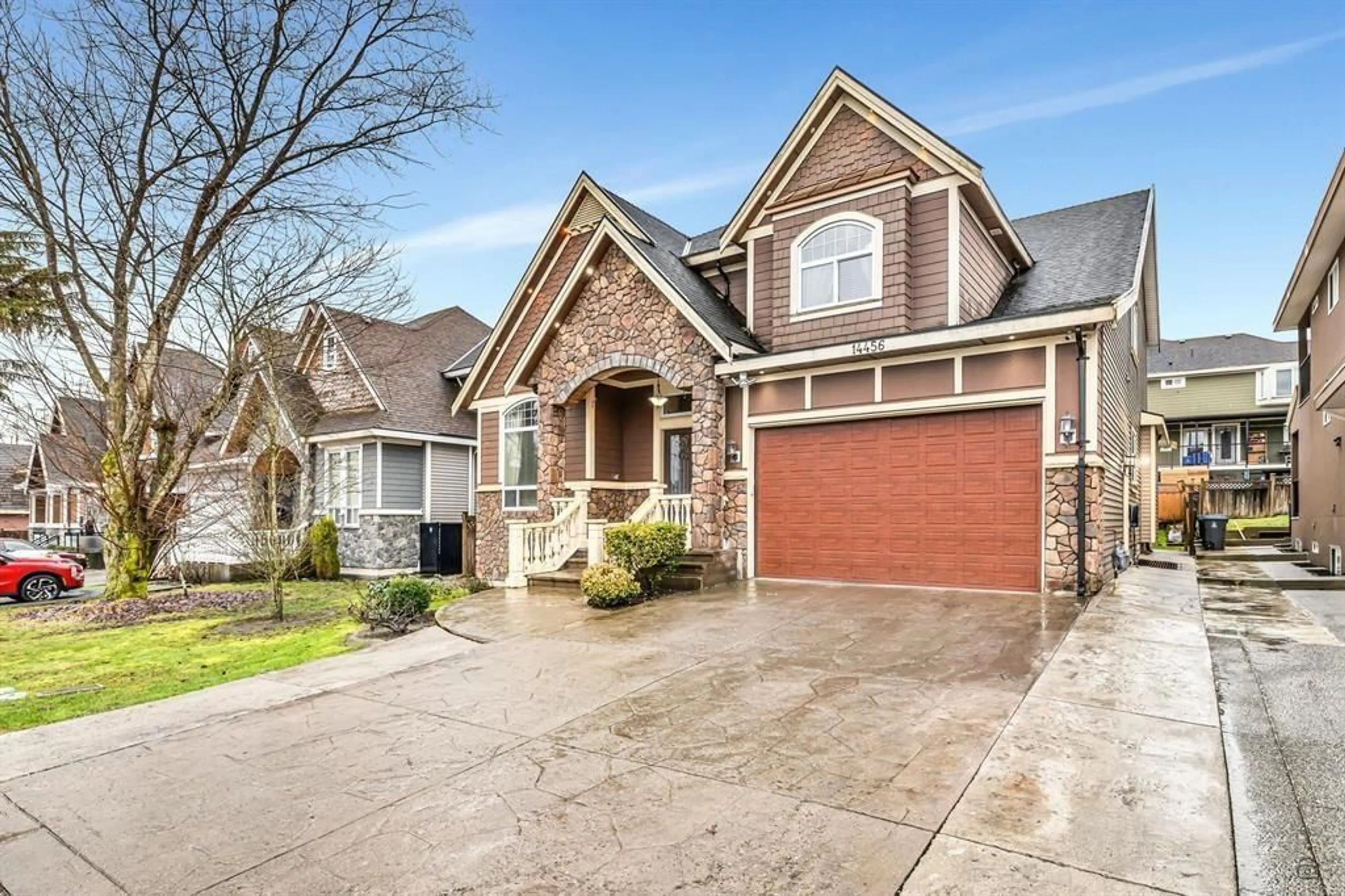 Home with brick exterior material, street for 14456 76, Surrey British Columbia V3S2G7