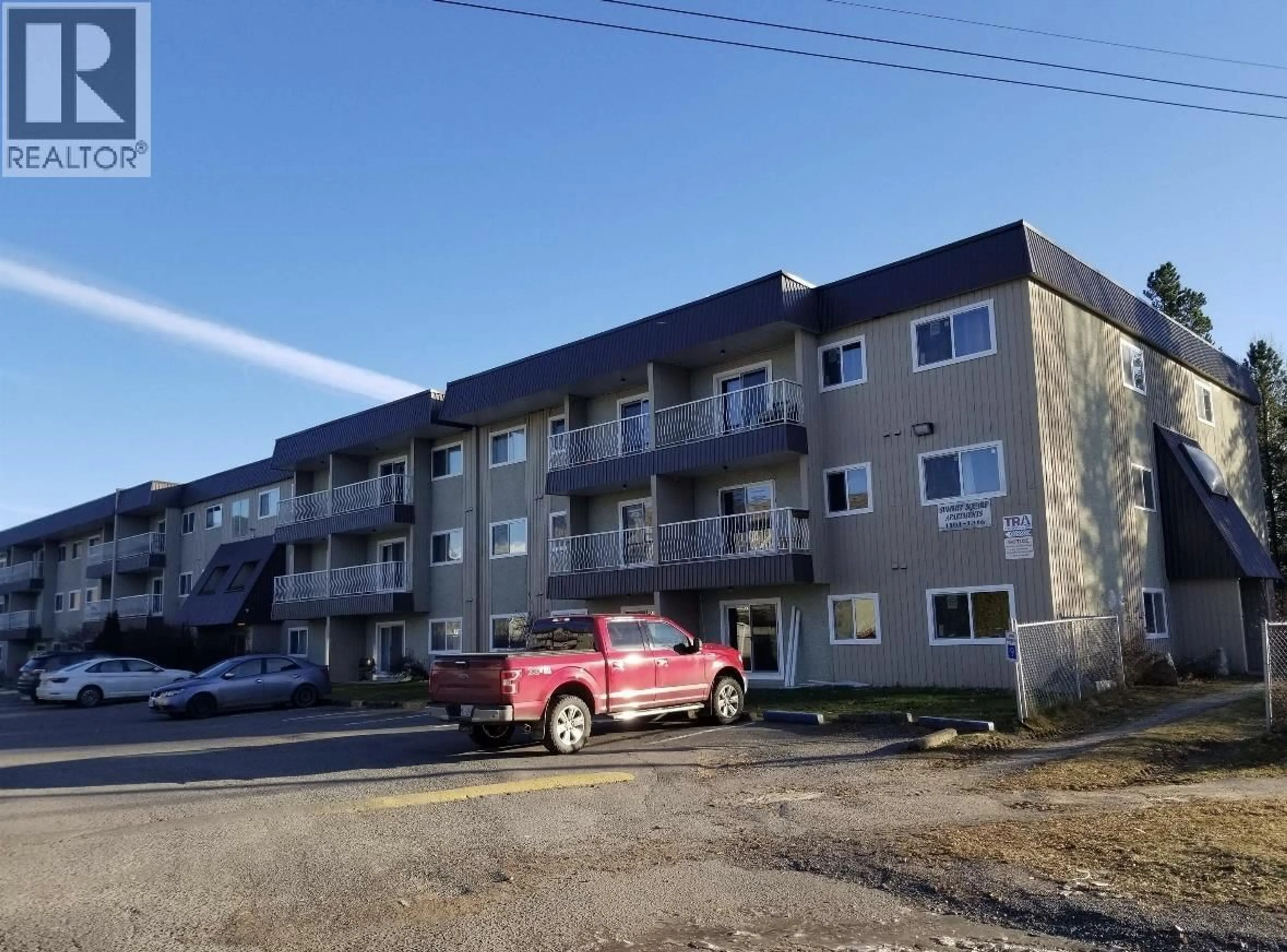A pic from outside/outdoor area/front of a property/back of a property/a pic from drone, building for 1206 - 2607 PEAR STREET, Terrace British Columbia V8G4V5