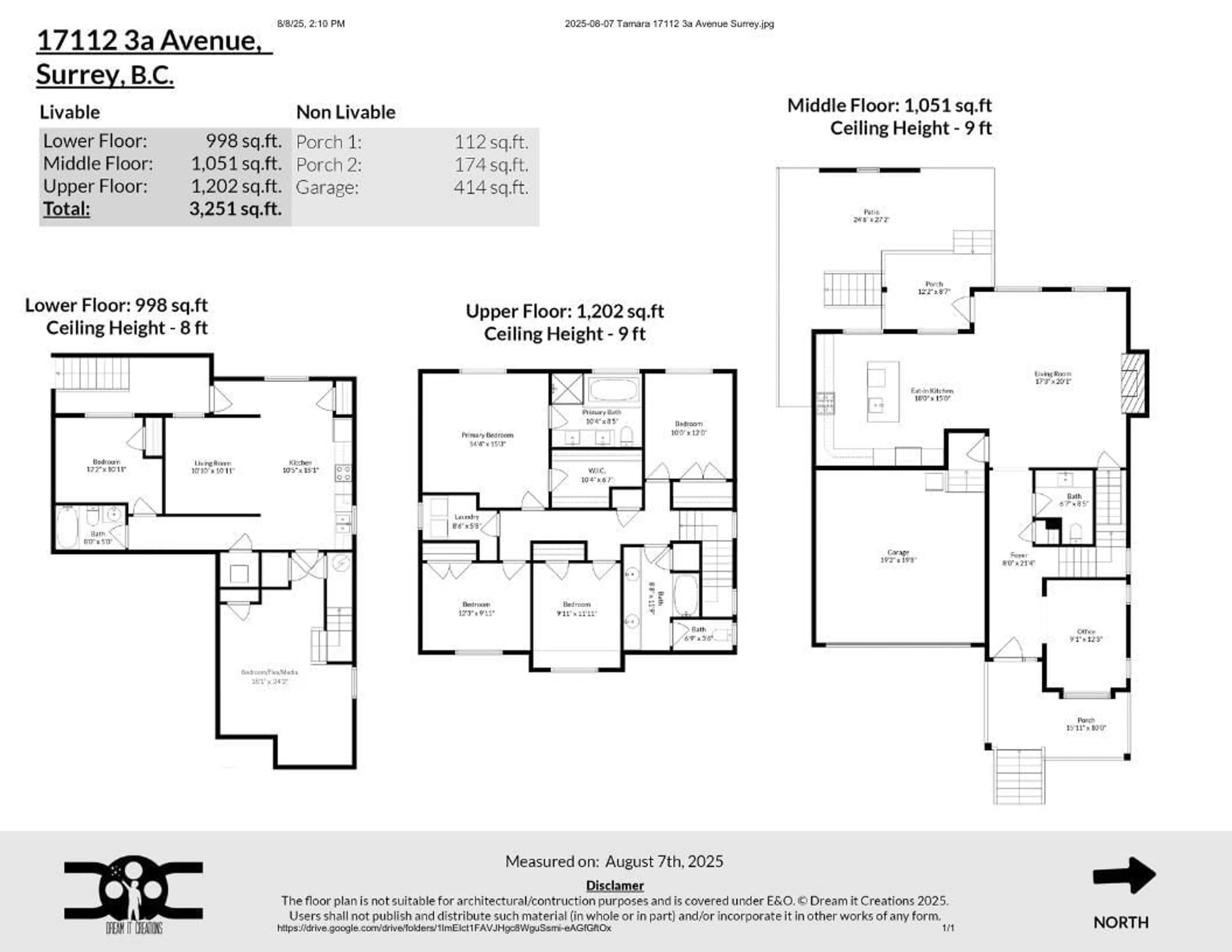 Floor plan for 17112 3A, Surrey British Columbia V3Z2X7