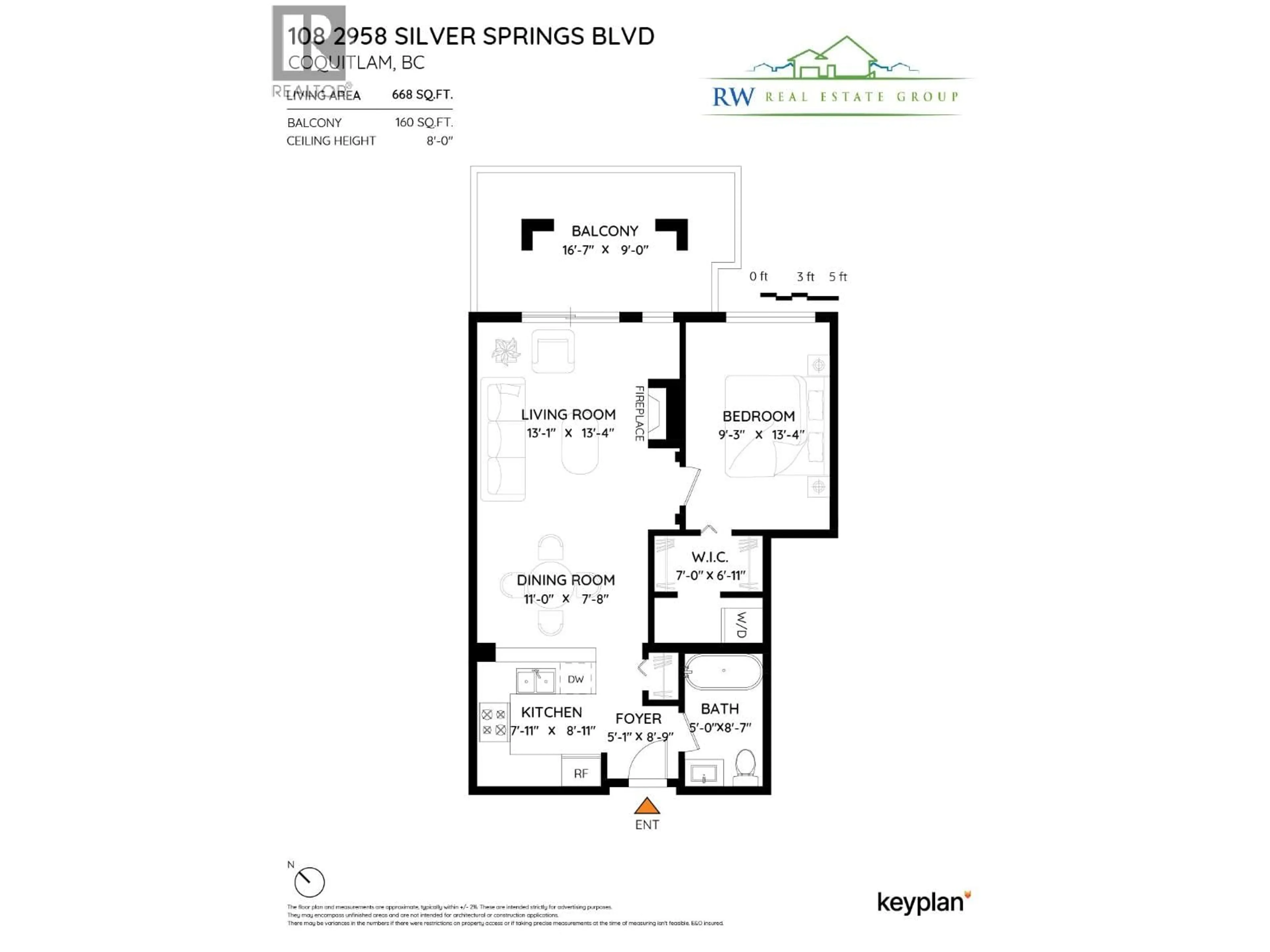 Floor plan for 108 - 2958 SILVER SPRINGS BOULEVARD, Coquitlam British Columbia V3E3R9