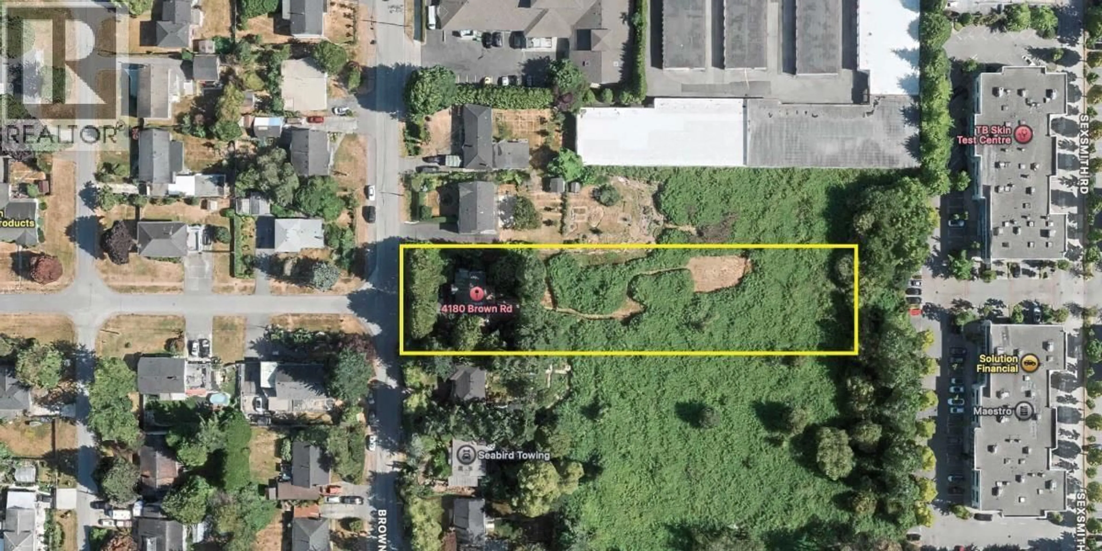 A pic from outside/outdoor area/front of a property/back of a property/a pic from drone, street for 4180 BROWN ROAD, Richmond British Columbia V6X2E8