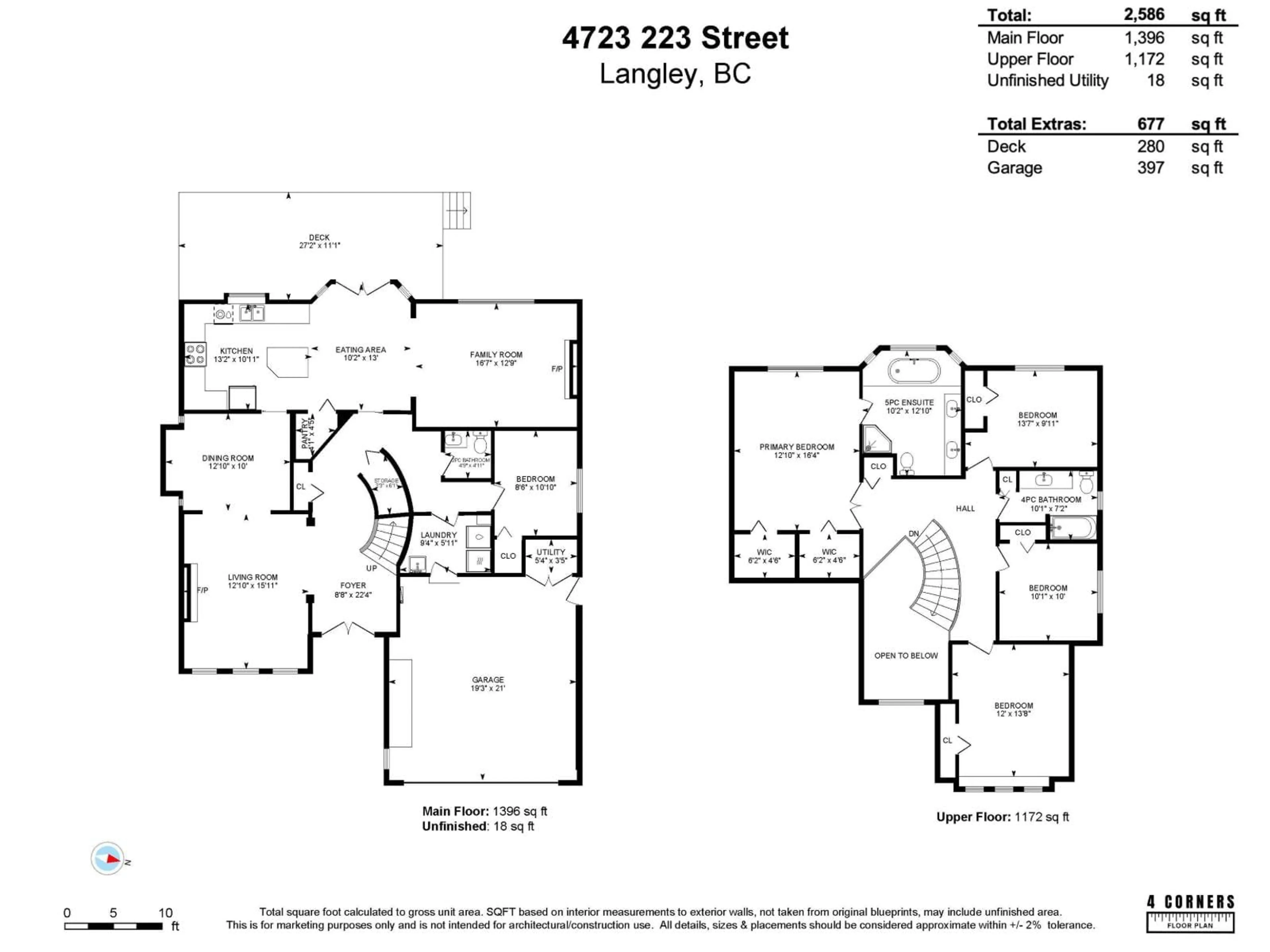 Floor plan for 4723 223, Langley British Columbia V2Z1M5