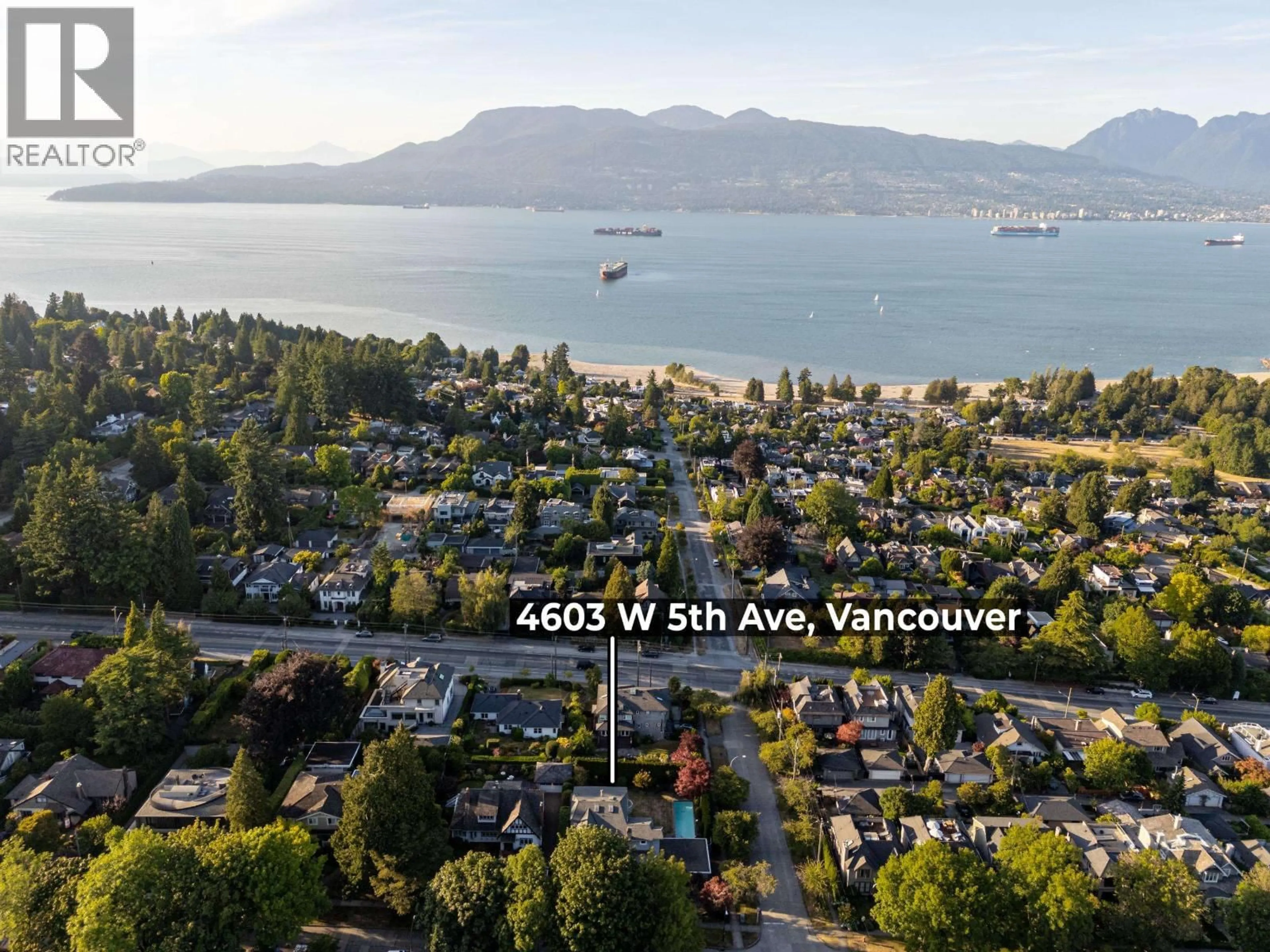 A pic from outside/outdoor area/front of a property/back of a property/a pic from drone, water/lake/river/ocean view for 4603 5TH AVENUE, Vancouver British Columbia V6R1S9