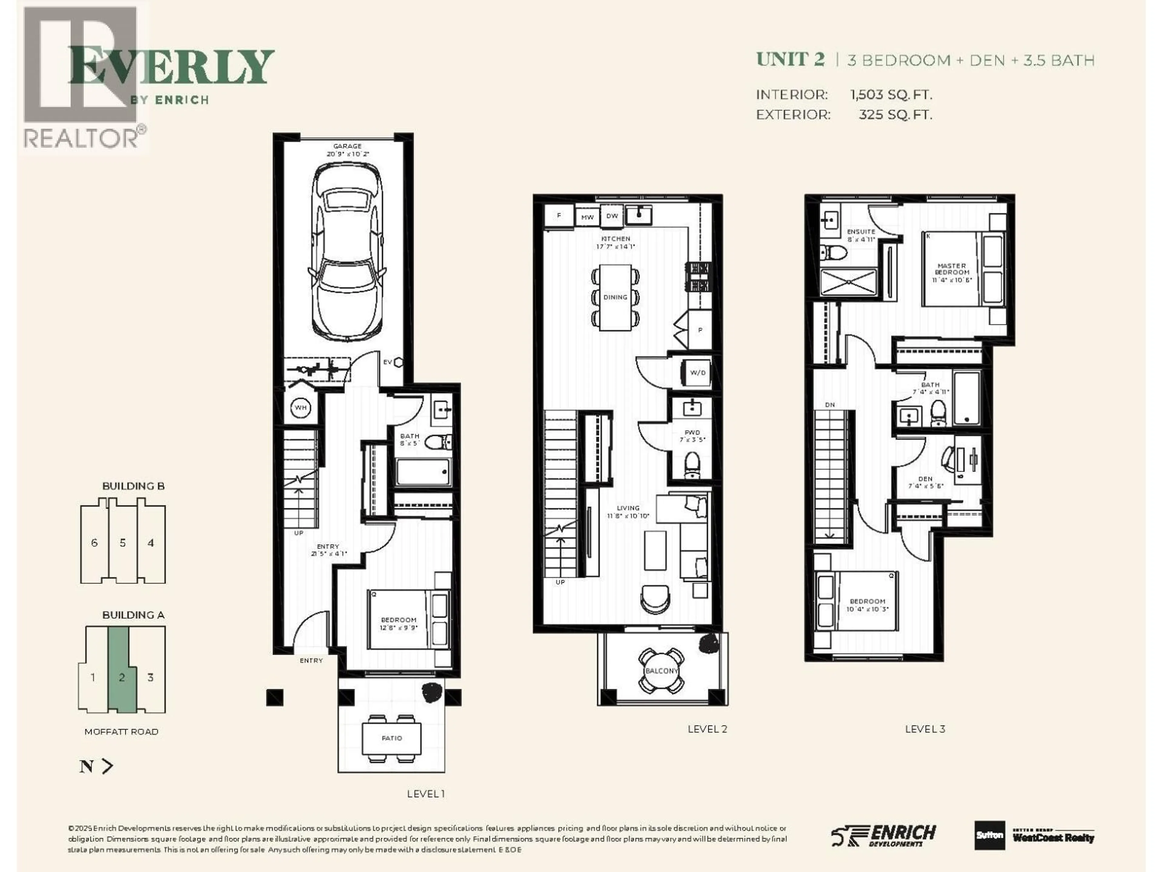 Floor plan for 2 - 7391 MOFFATT ROAD, Richmond British Columbia V6Y1X9
