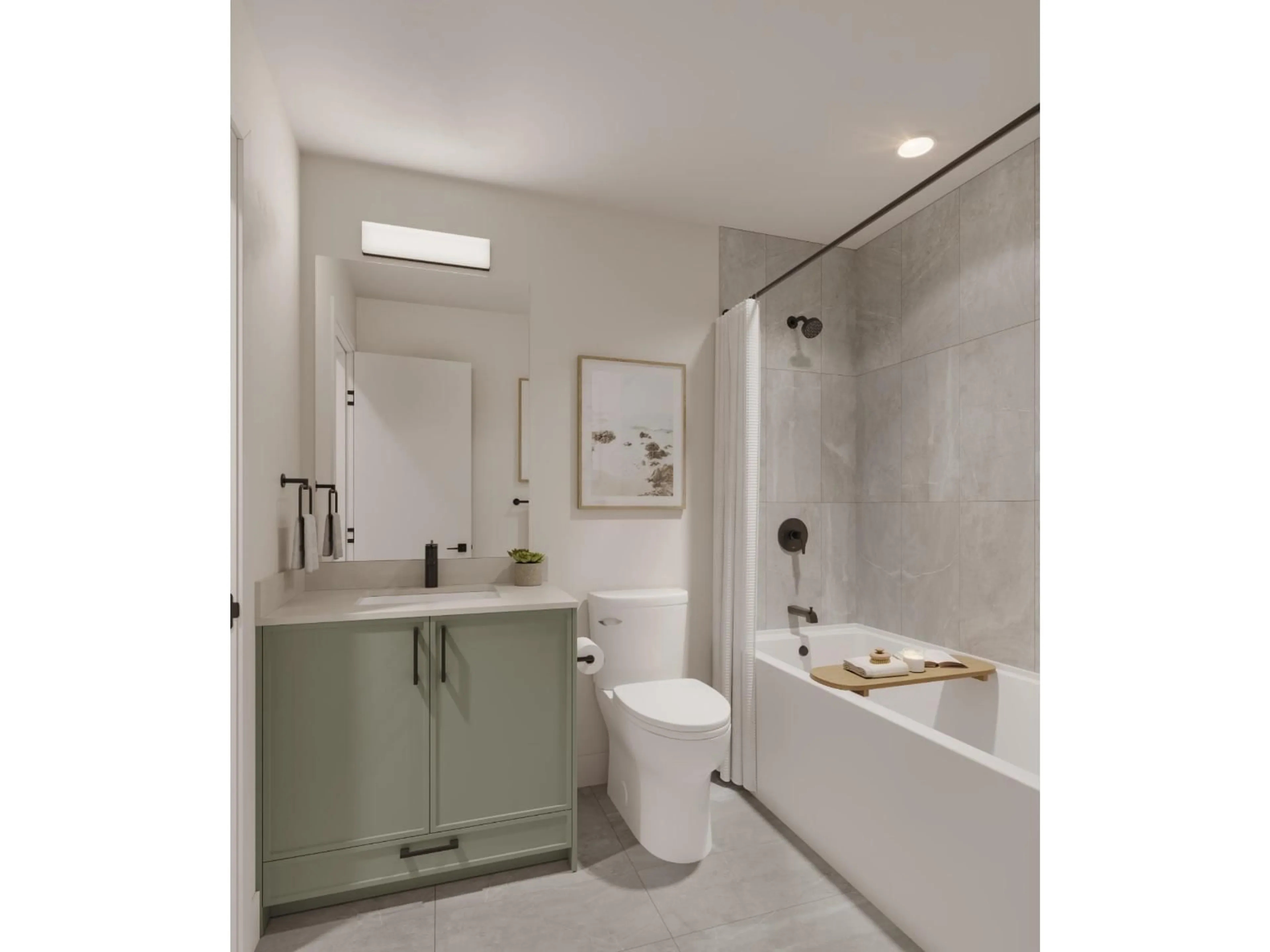 Standard bathroom, ceramic/tile floor for 18 - 7661 198B, Langley British Columbia V0V0V0
