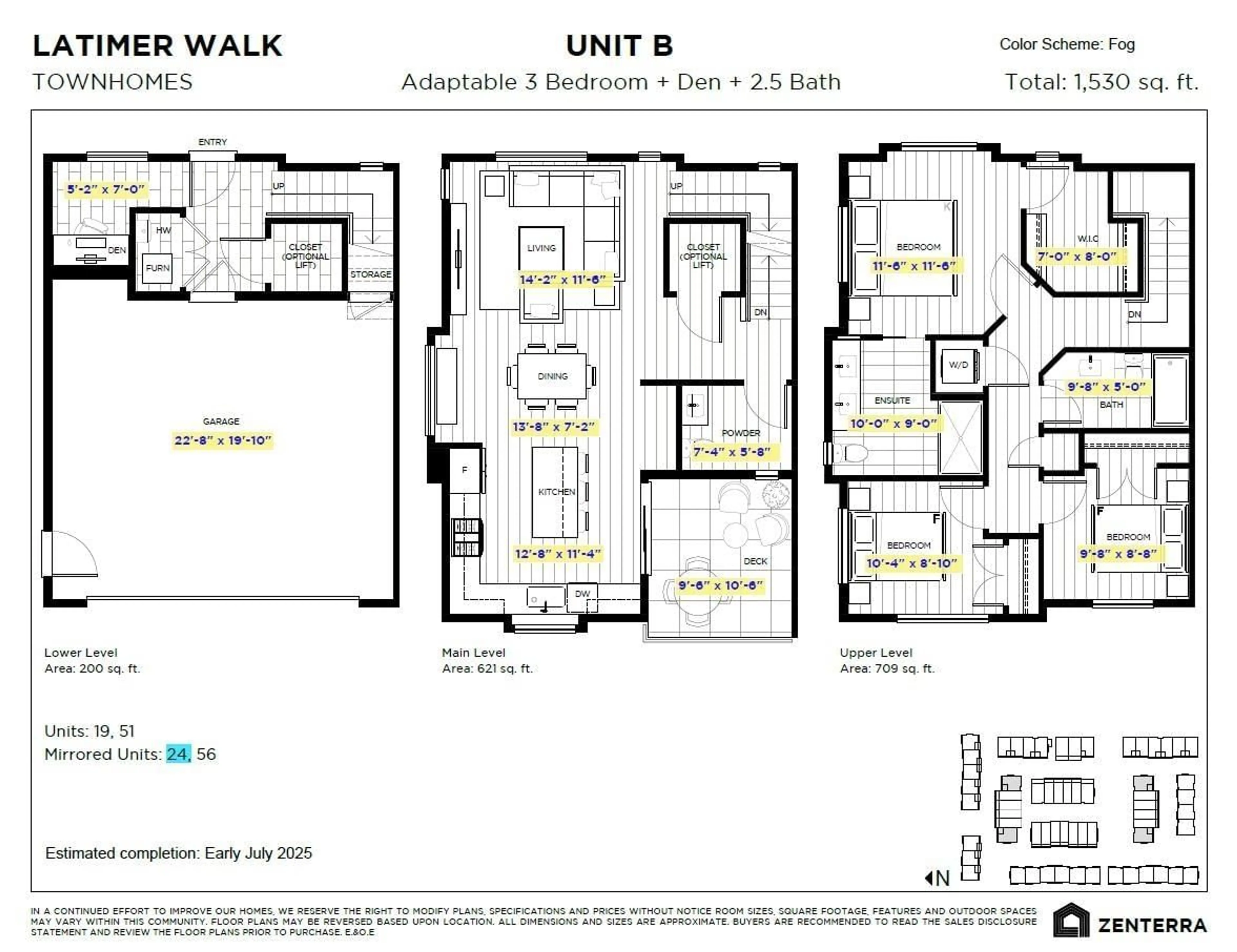 Floor plan for 24 - 7661 198B, Langley British Columbia V0V0V0