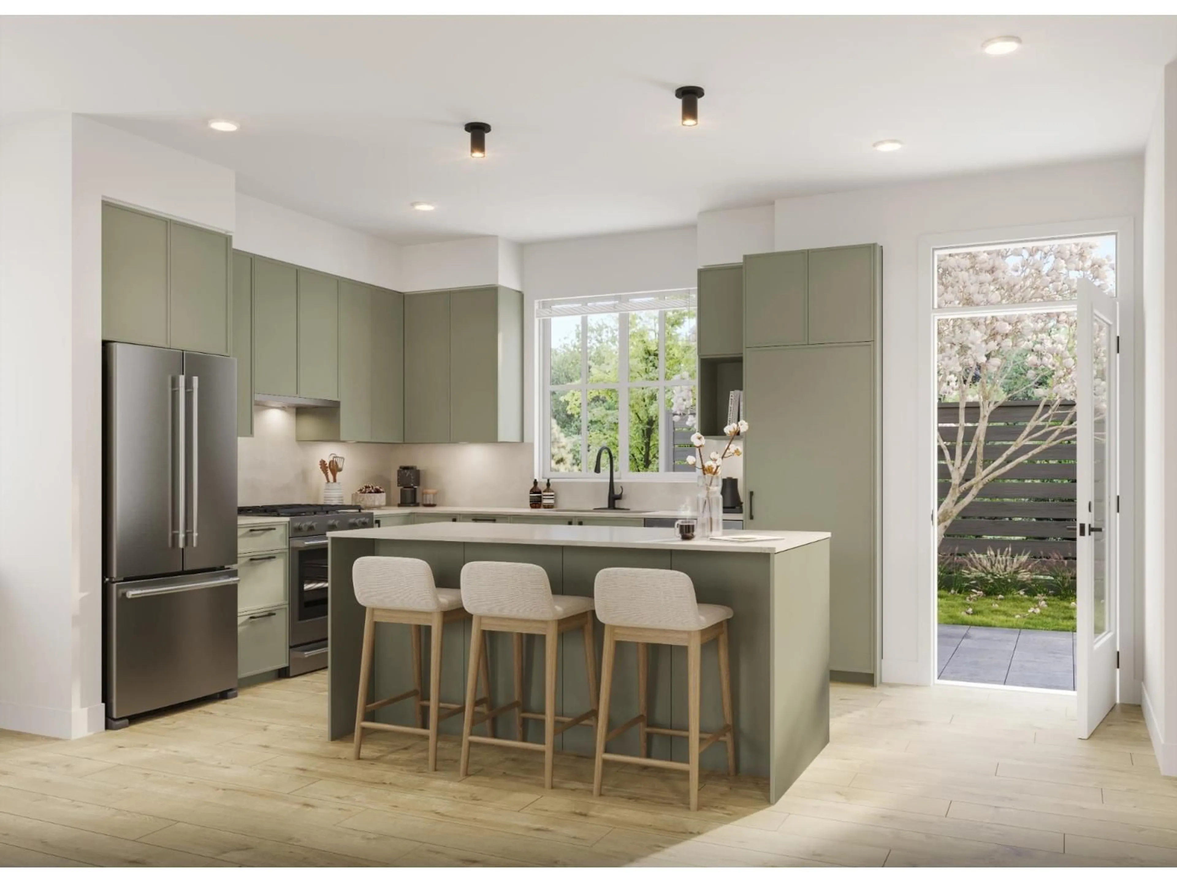 Contemporary kitchen, ceramic/tile floor for 24 - 7661 198B, Langley British Columbia V0V0V0