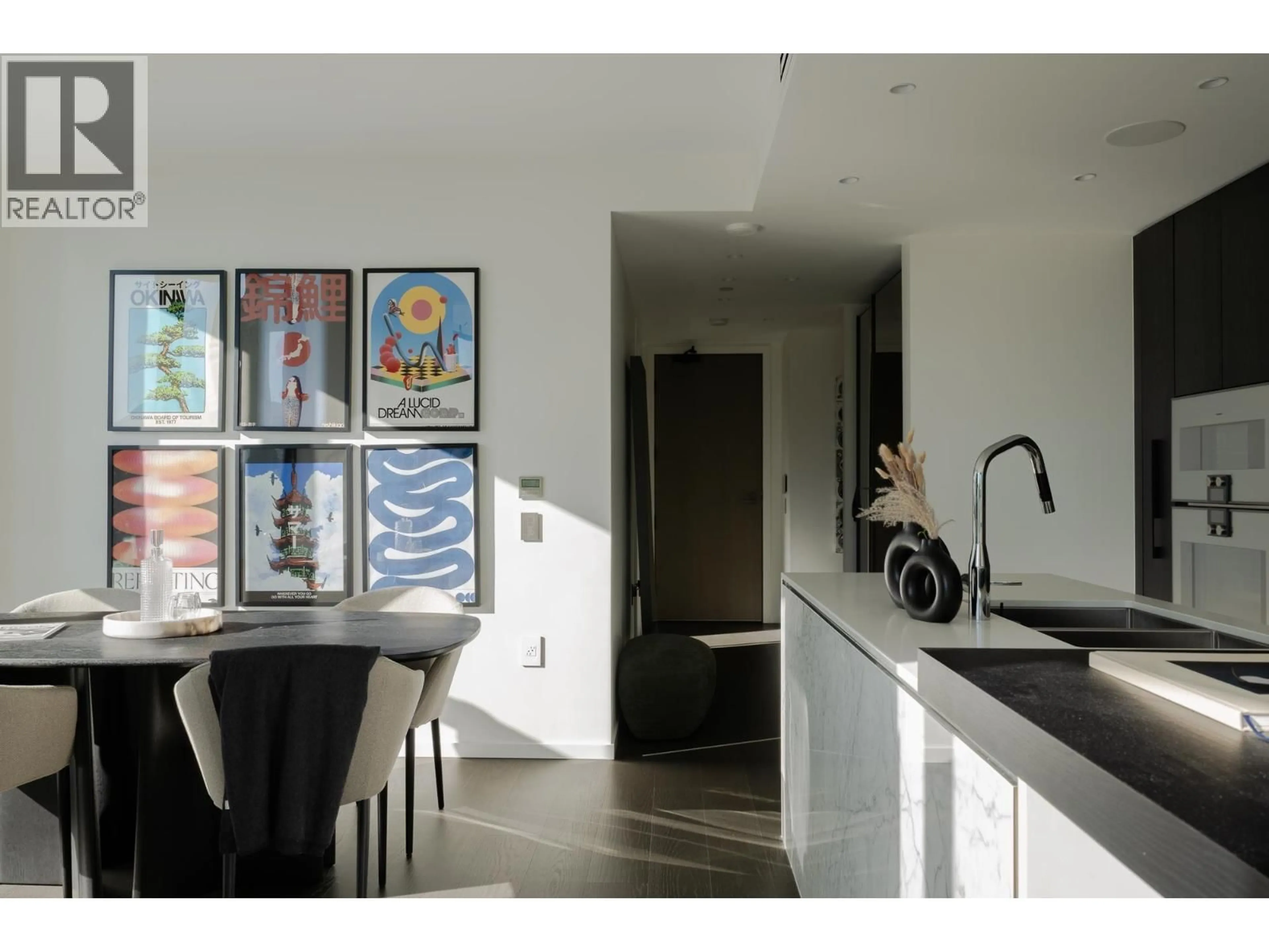 Contemporary kitchen, ceramic/tile floor for 406 - 1601 QUEBEC STREET, Vancouver British Columbia V6A0J9