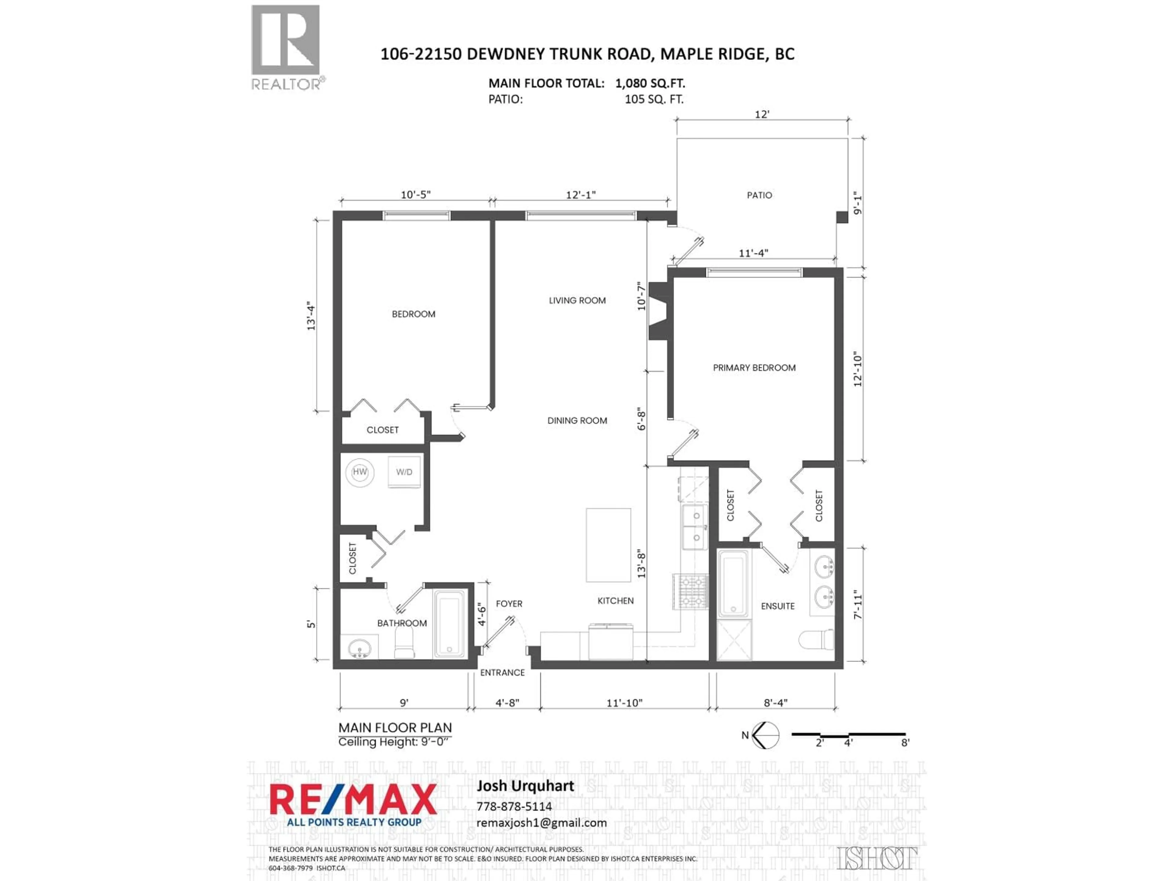 Floor plan for 106 - 22150 DEWDNEY TRUNK ROAD, Maple Ridge British Columbia V2X3H6