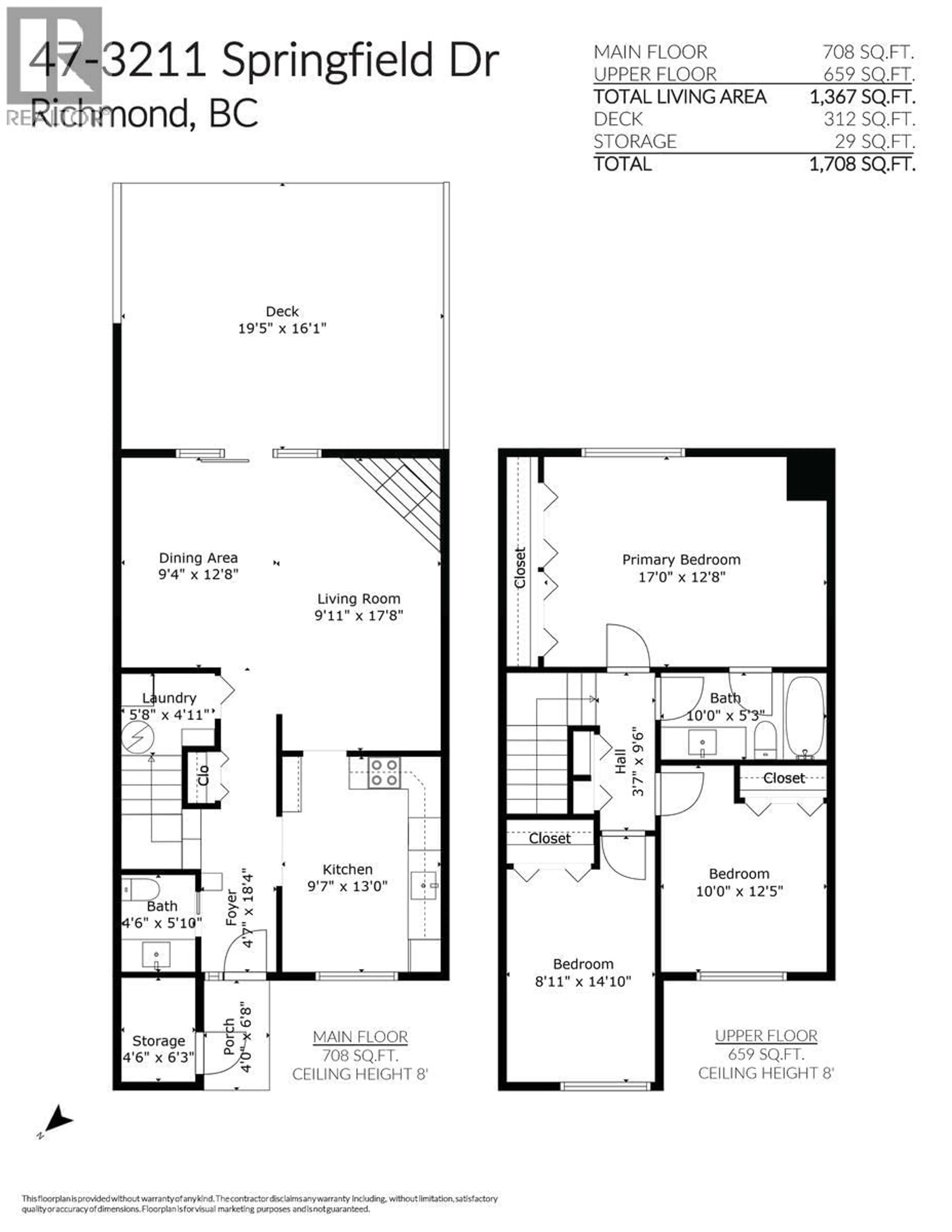 Floor plan for 47 - 3211 SPRINGFIELD DRIVE, Richmond British Columbia V7E1Y9