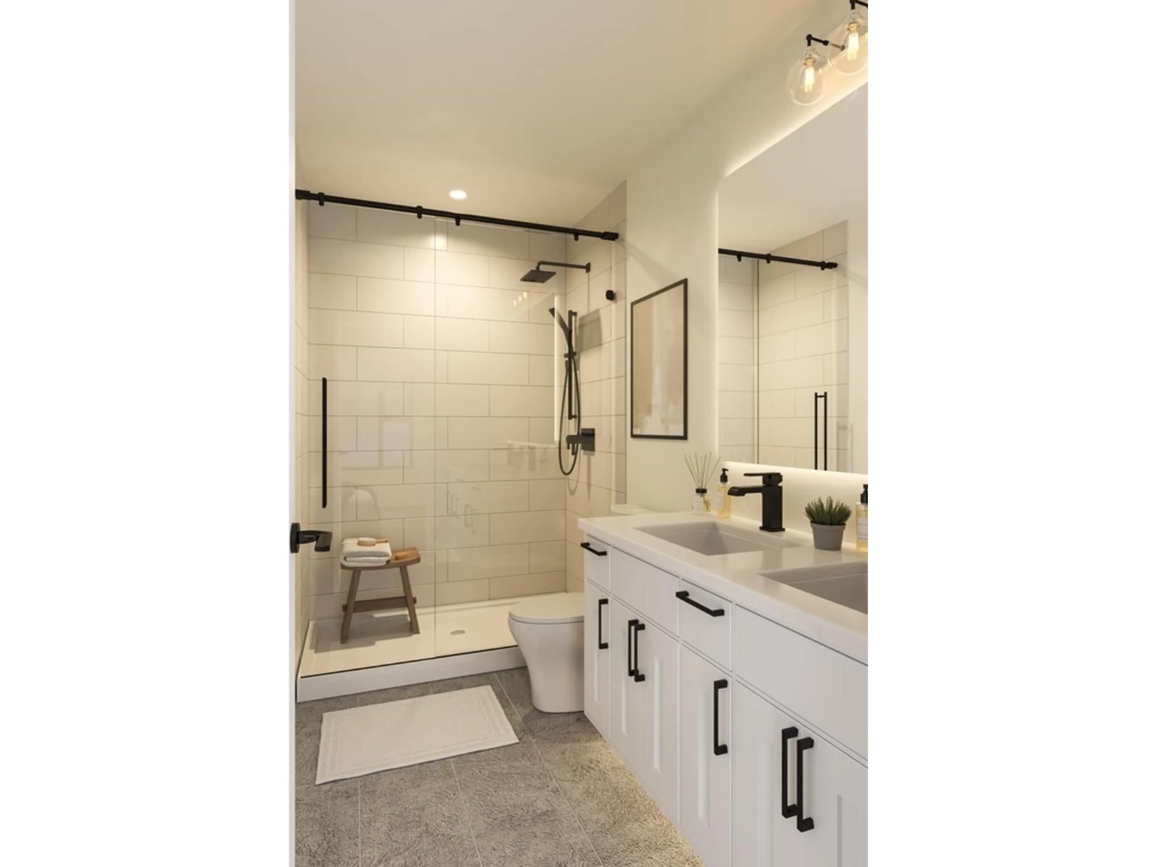 Contemporary bathroom, ceramic/tile floor for 302 - 17783 56A, Surrey British Columbia H0H0H0