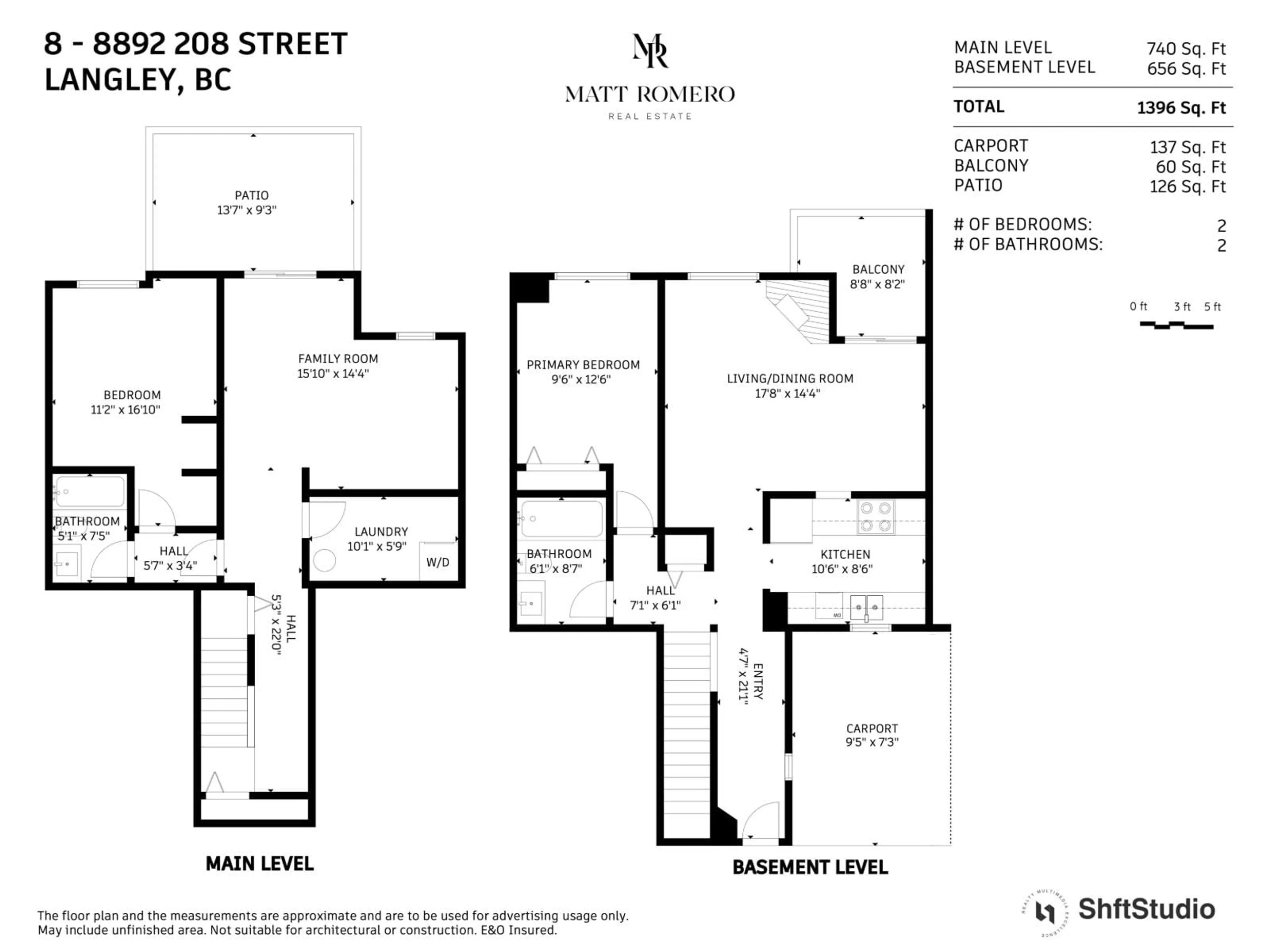 Floor plan for 8 - 8892 208, Langley British Columbia V1M2N8