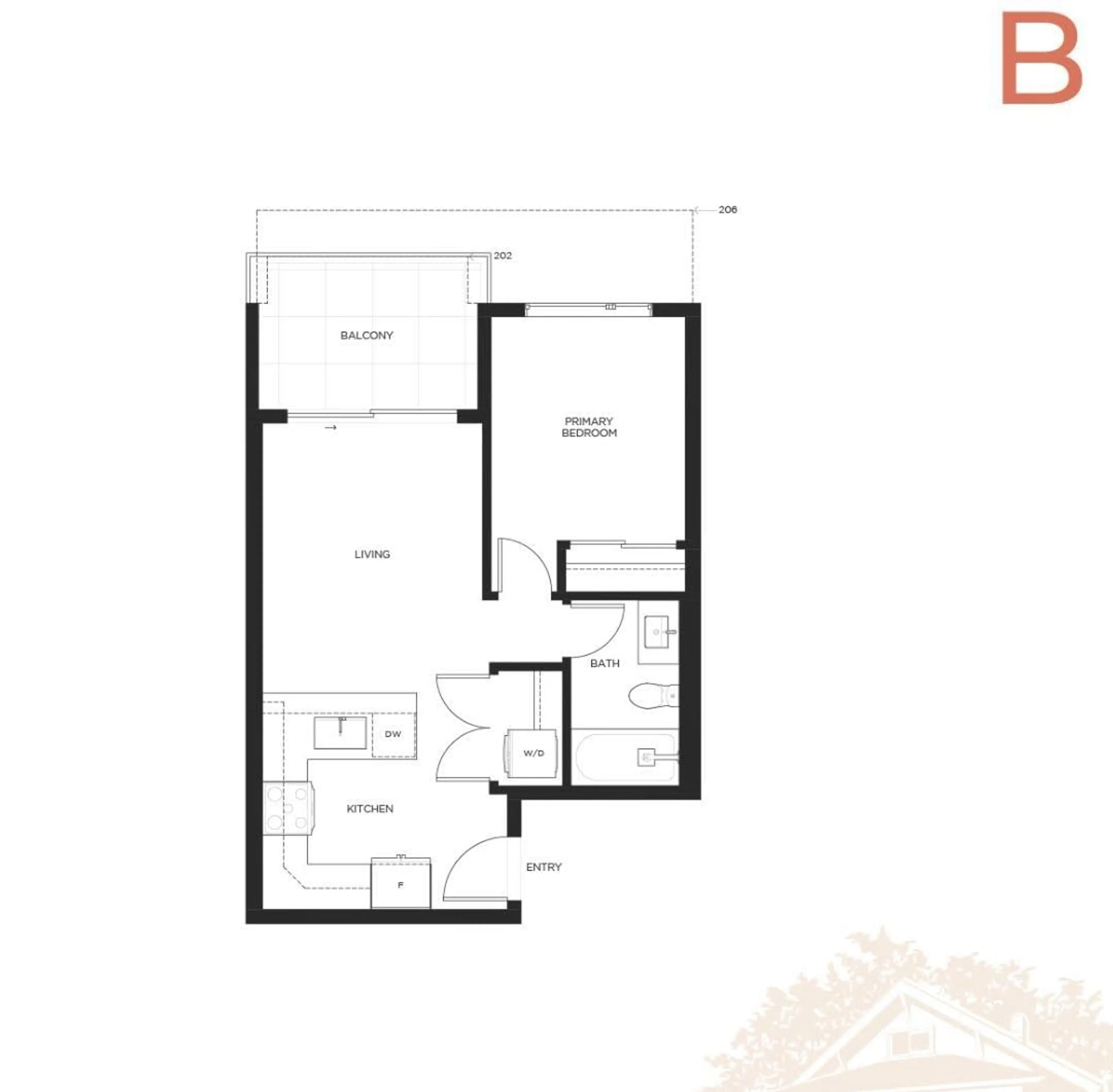 Floor plan for 307 - 17783 56A, Surrey British Columbia H0H0H0