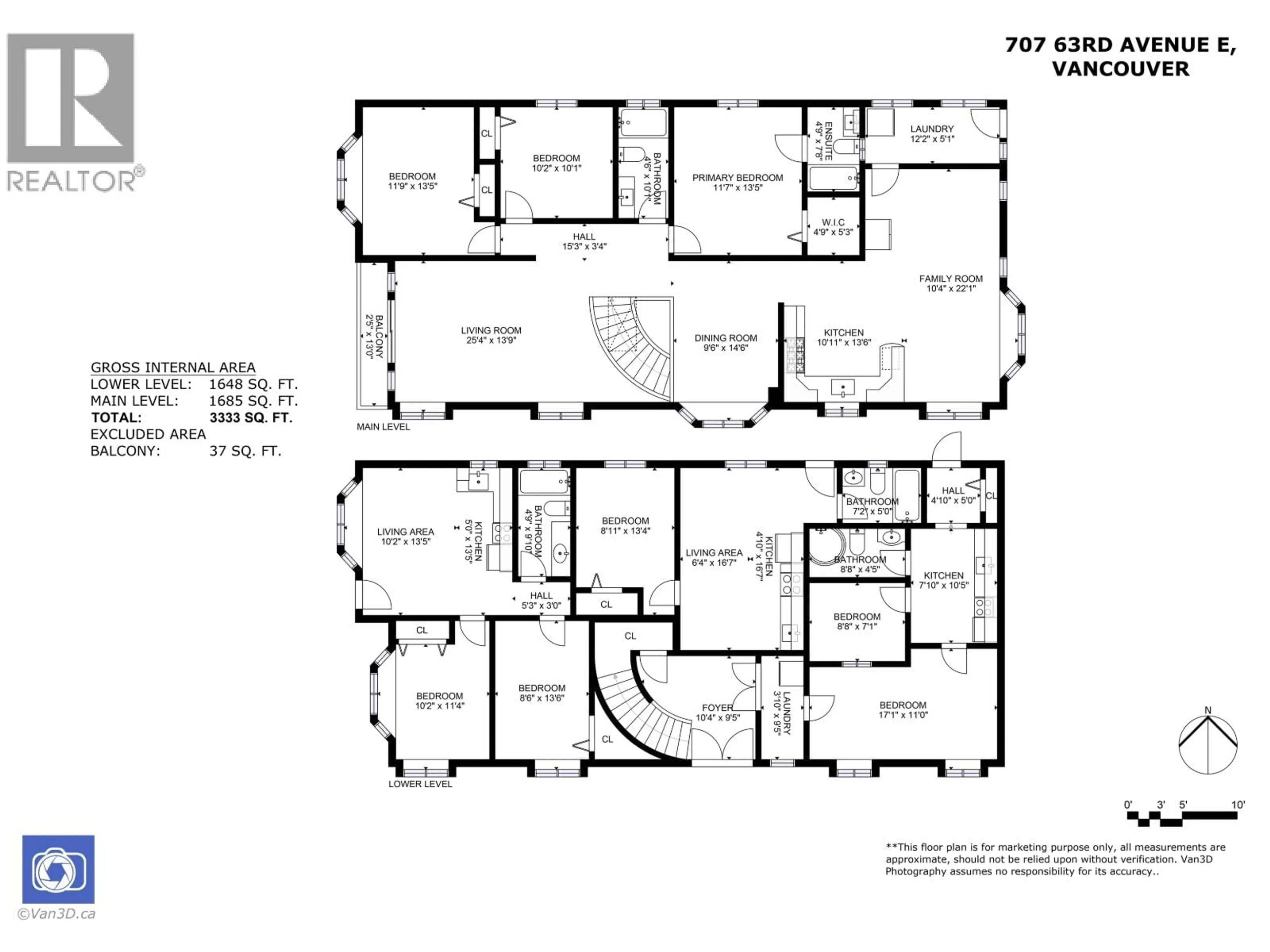 Floor plan for 707 63RD AVENUE, Vancouver British Columbia V5X2K6