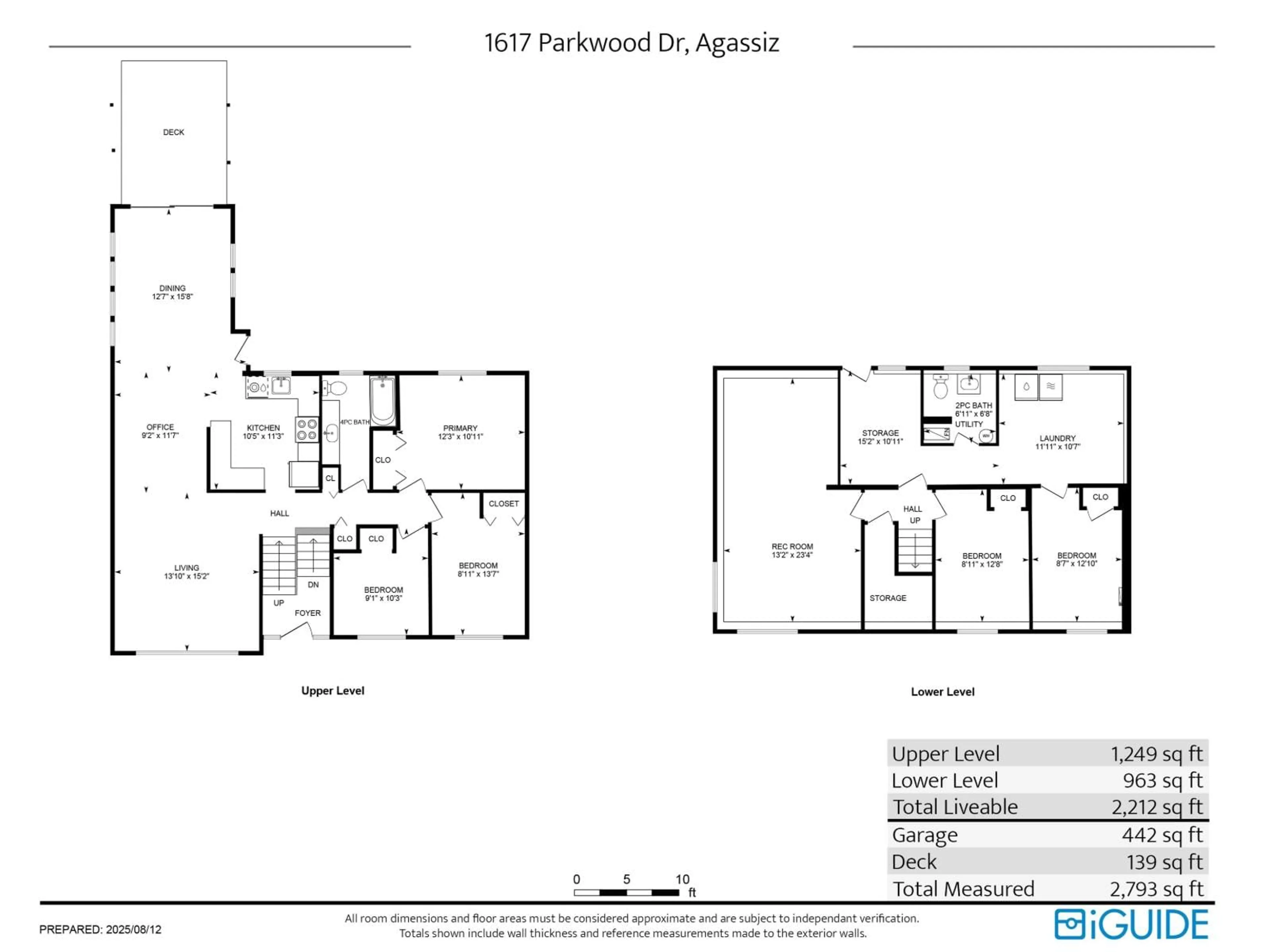Floor plan for 1617 PARKWOOD DRIVE, Agassiz British Columbia V0M1A2