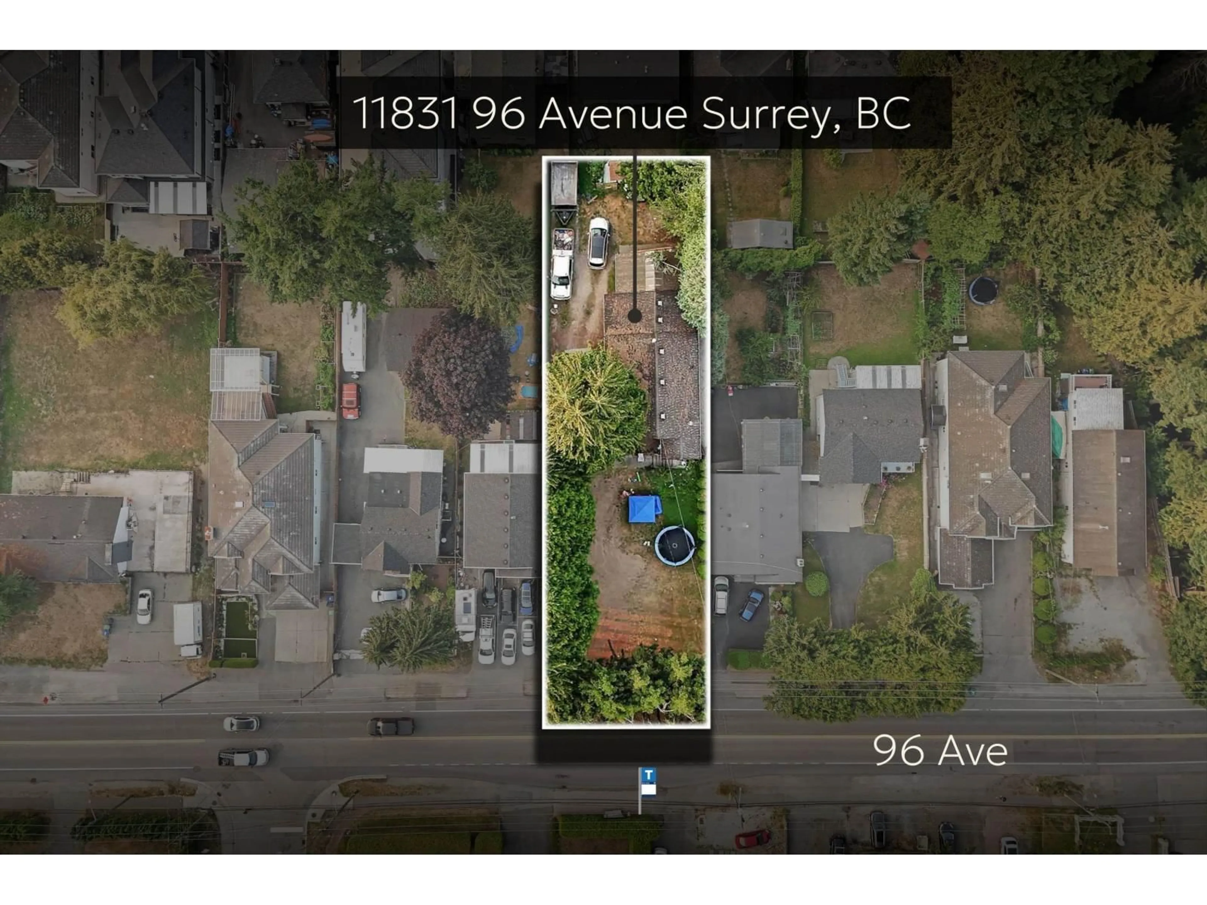 A pic from outside/outdoor area/front of a property/back of a property/a pic from drone, street for 11831 96, Surrey British Columbia V3V1W1