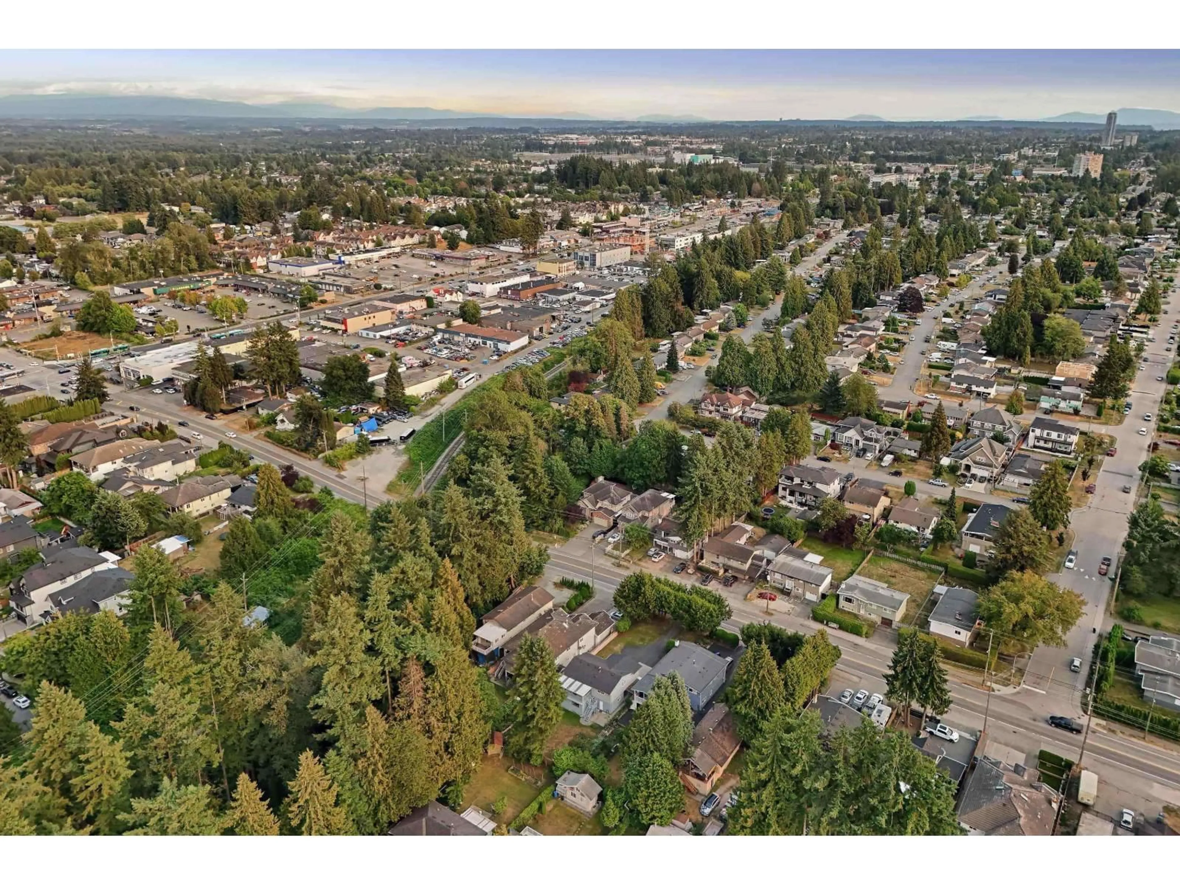A pic from outside/outdoor area/front of a property/back of a property/a pic from drone, mountain view for 11831 96, Surrey British Columbia V3V1W1