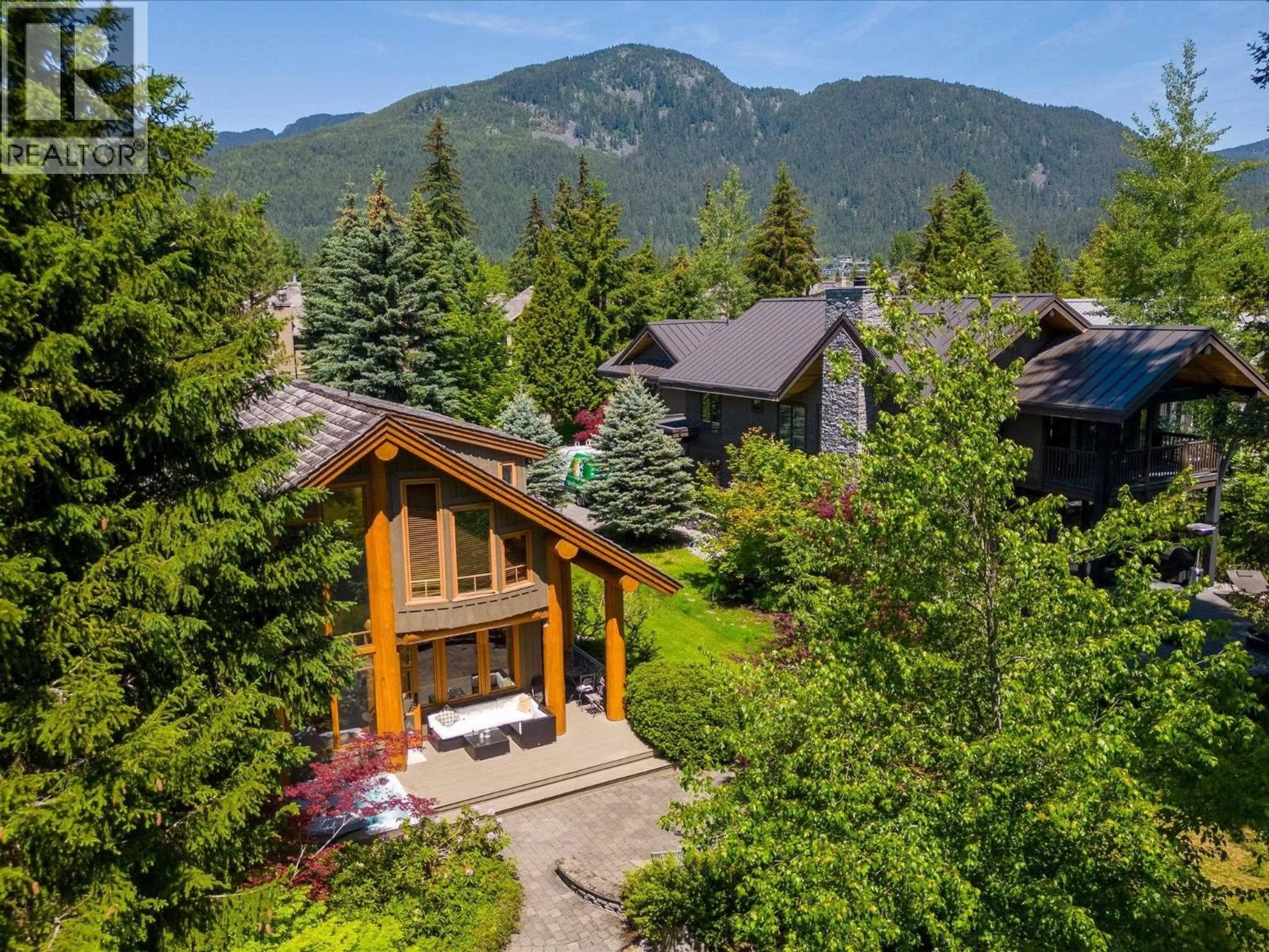 A pic from outside/outdoor area/front of a property/back of a property/a pic from drone, mountain view for 8148 MUIRFIELD CRESCENT, Whistler British Columbia V8E1J7