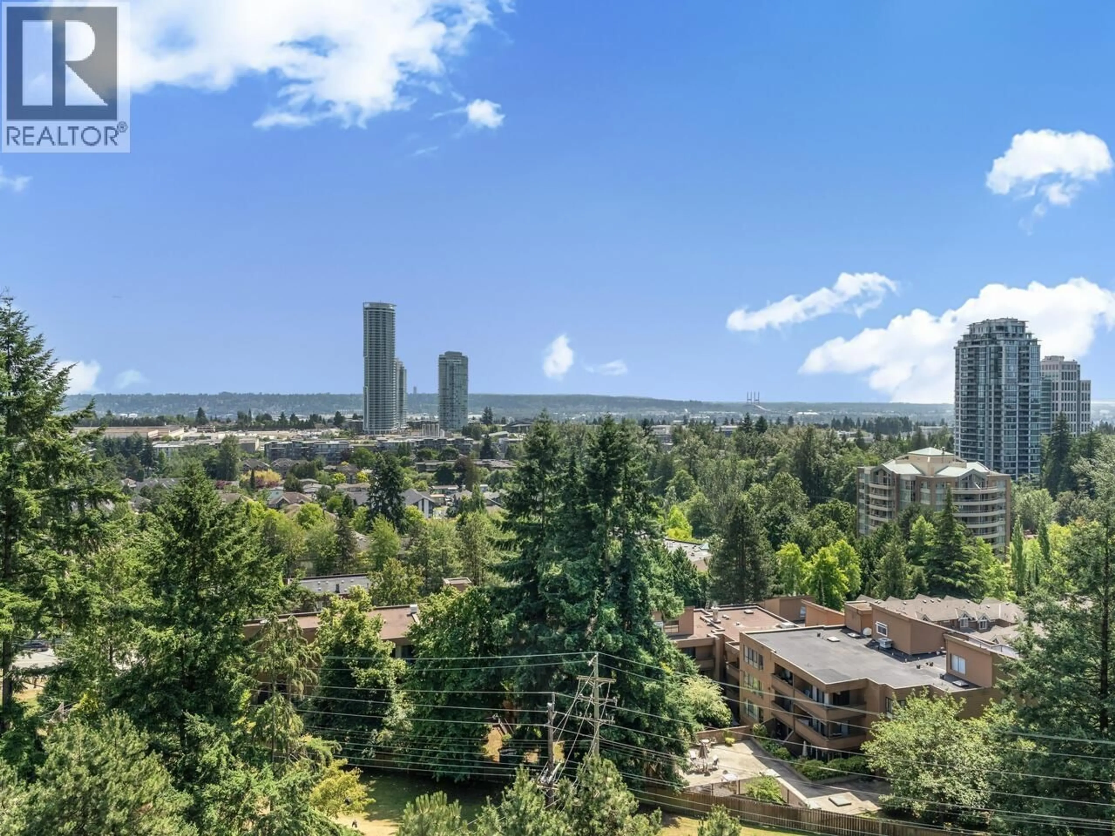 A pic from outside/outdoor area/front of a property/back of a property/a pic from drone, city buildings view from balcony for 1102 - 7171 BERESFORD STREET, Burnaby British Columbia V5E3Z8
