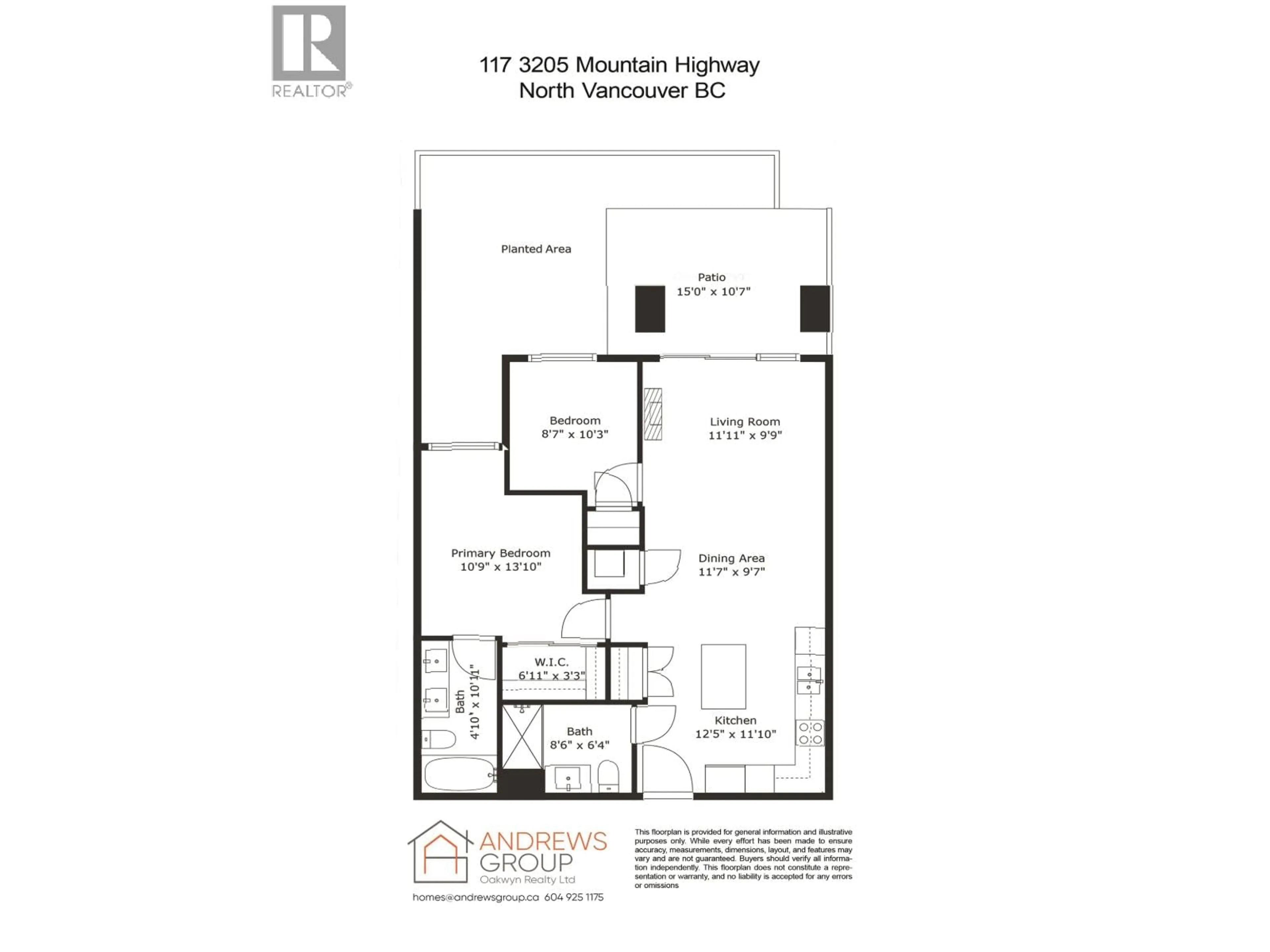 Floor plan for 117 - 3205 MOUNTAIN HIGHWAY, North Vancouver British Columbia V7K0A3