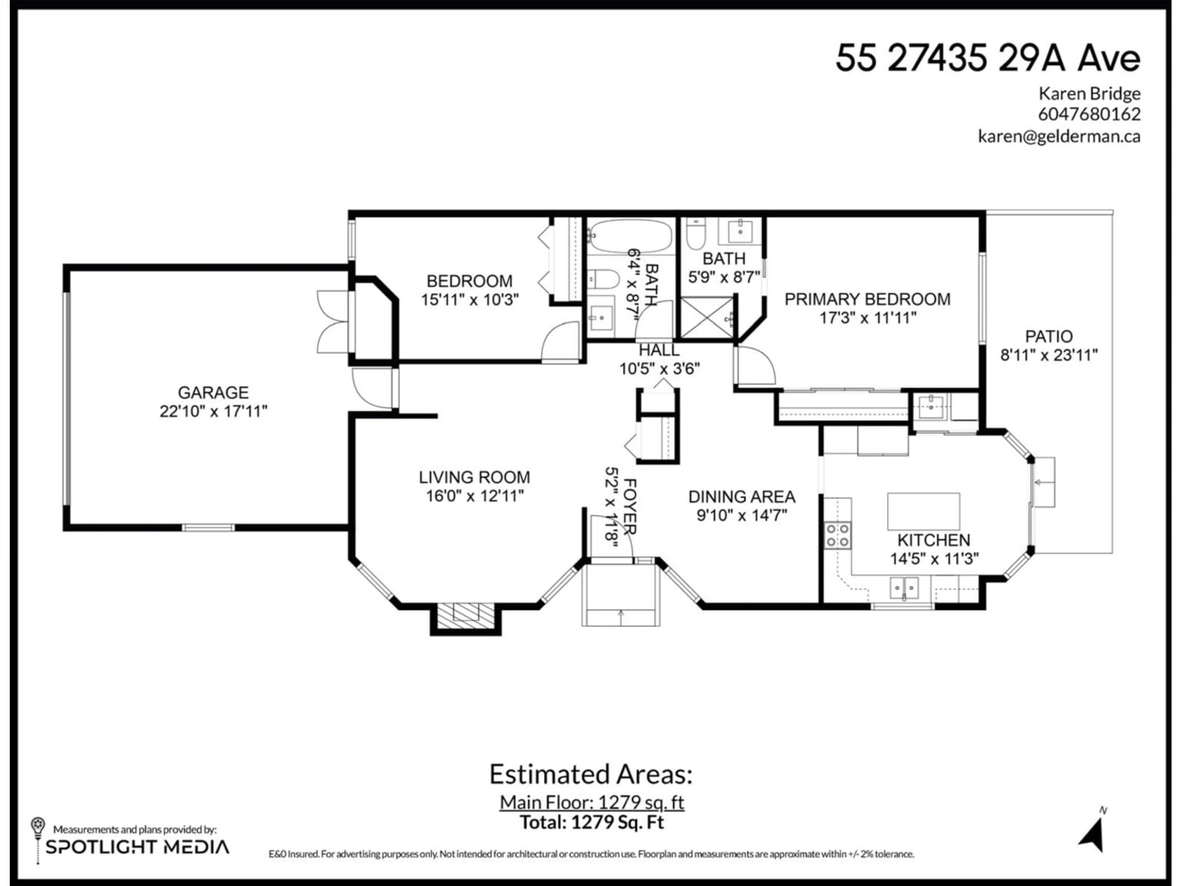 Floor plan for 55 - 27435 29A, Langley British Columbia V4W3M4