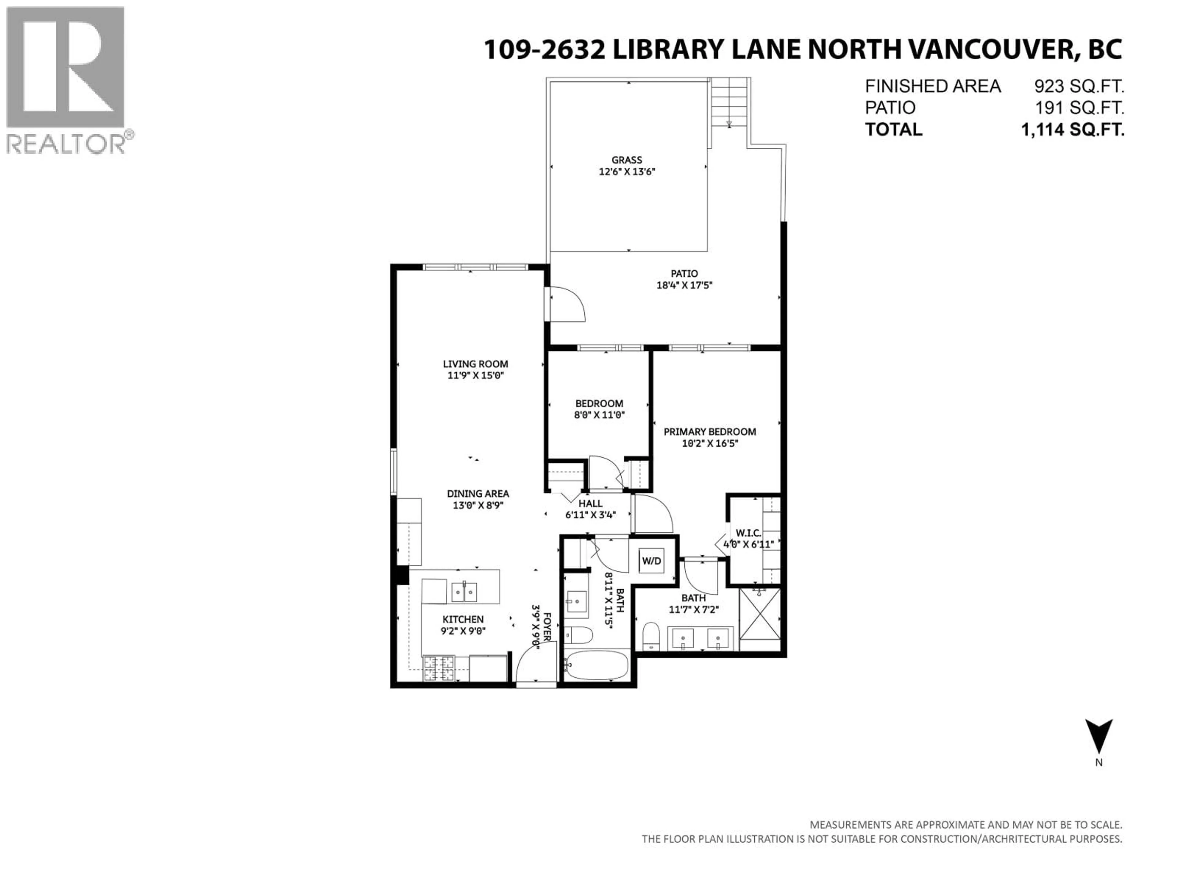 Floor plan for 109 - 2632 LIBRARY LANE, North Vancouver British Columbia V7J0B8