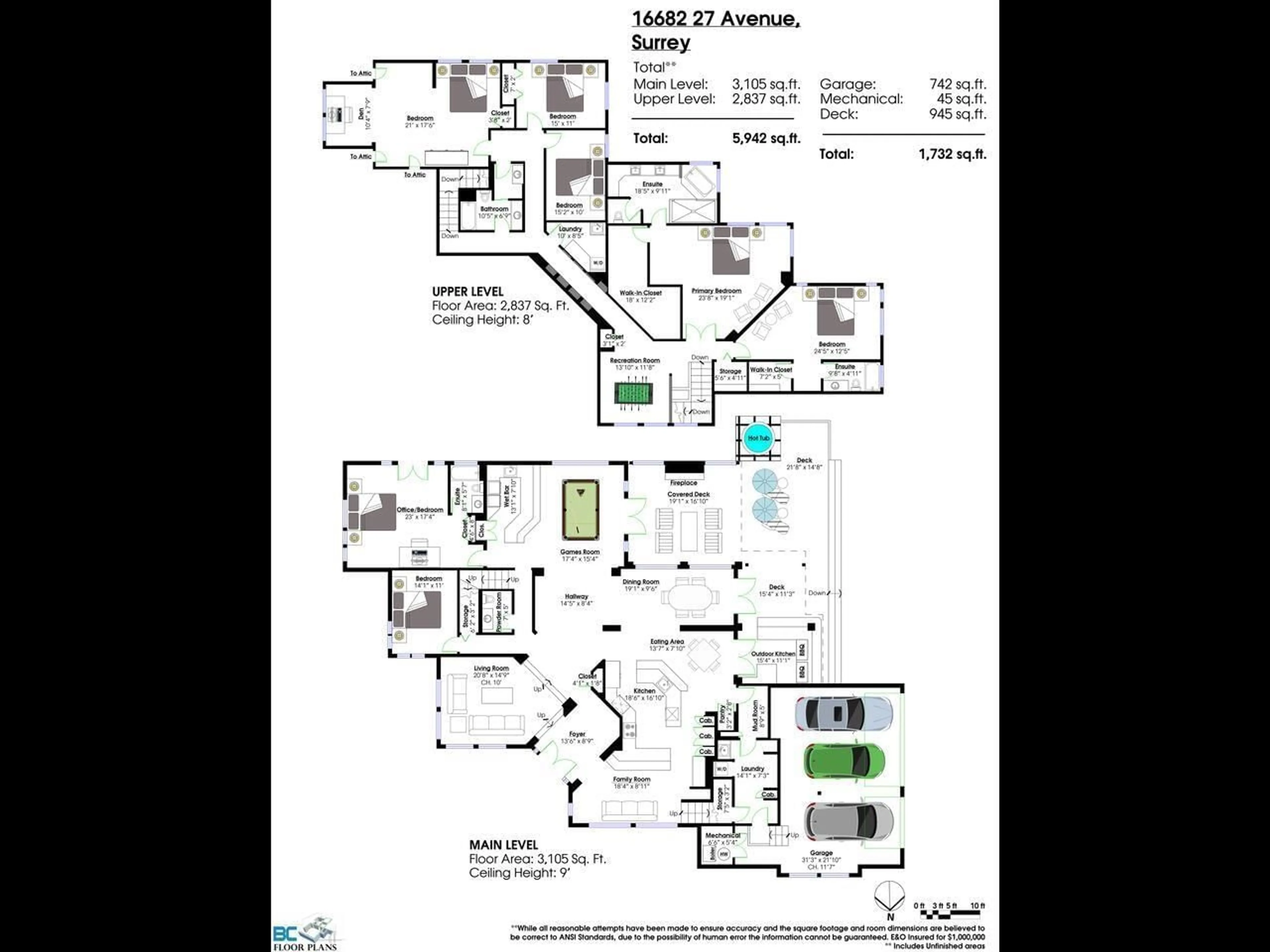 Floor plan for 16682 27, Surrey British Columbia V3Z9X1