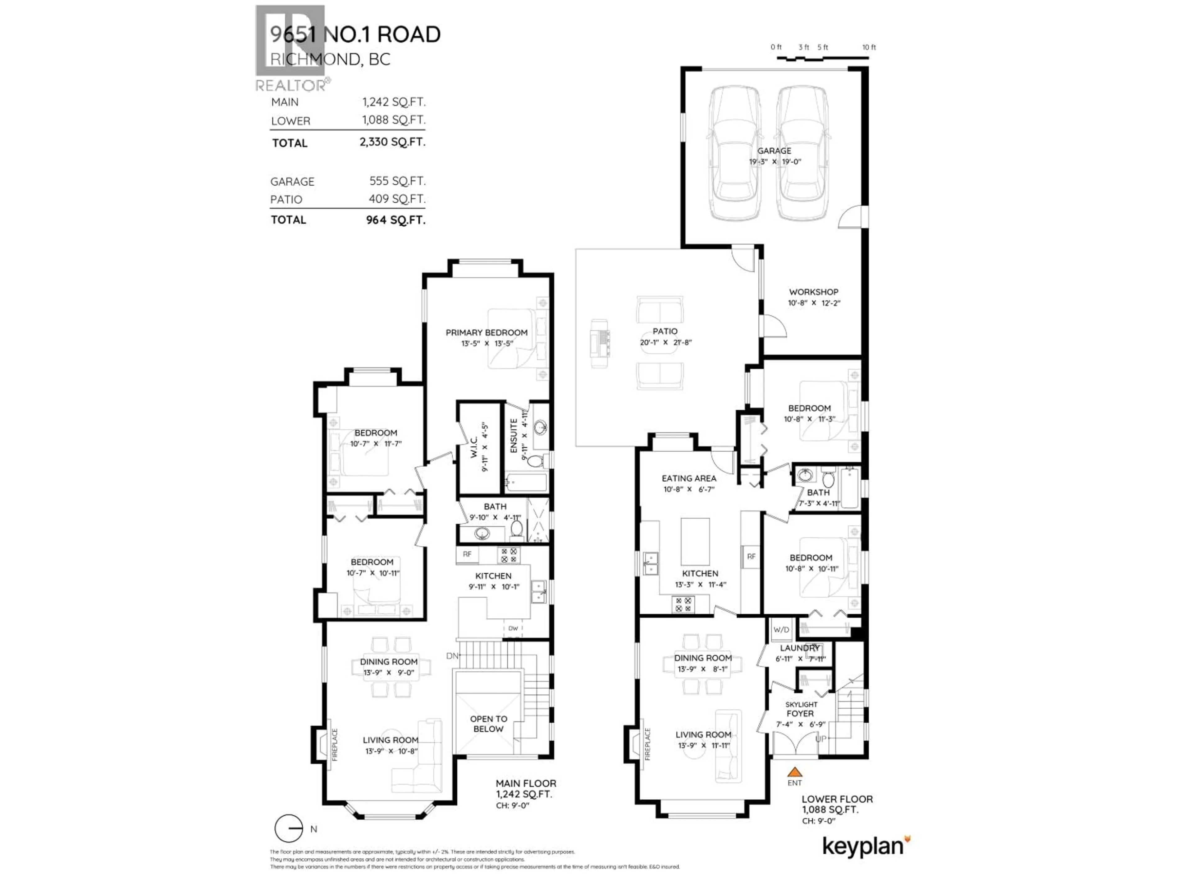 Floor plan for 9651 NO. 1 ROAD, Richmond British Columbia V7E1R8