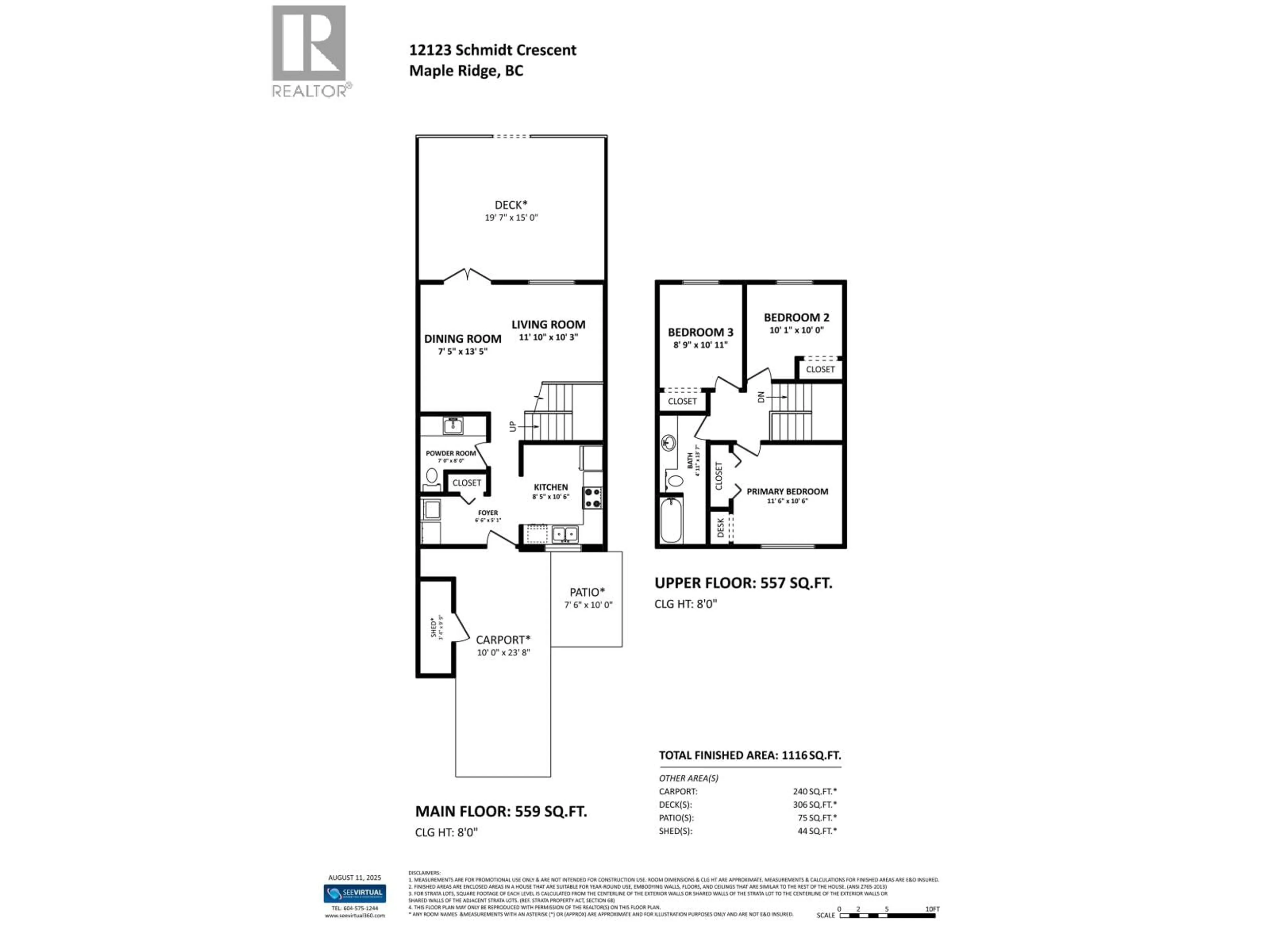 Floor plan for 12123 SCHMIDT CRESCENT, Maple Ridge British Columbia V2X8A2