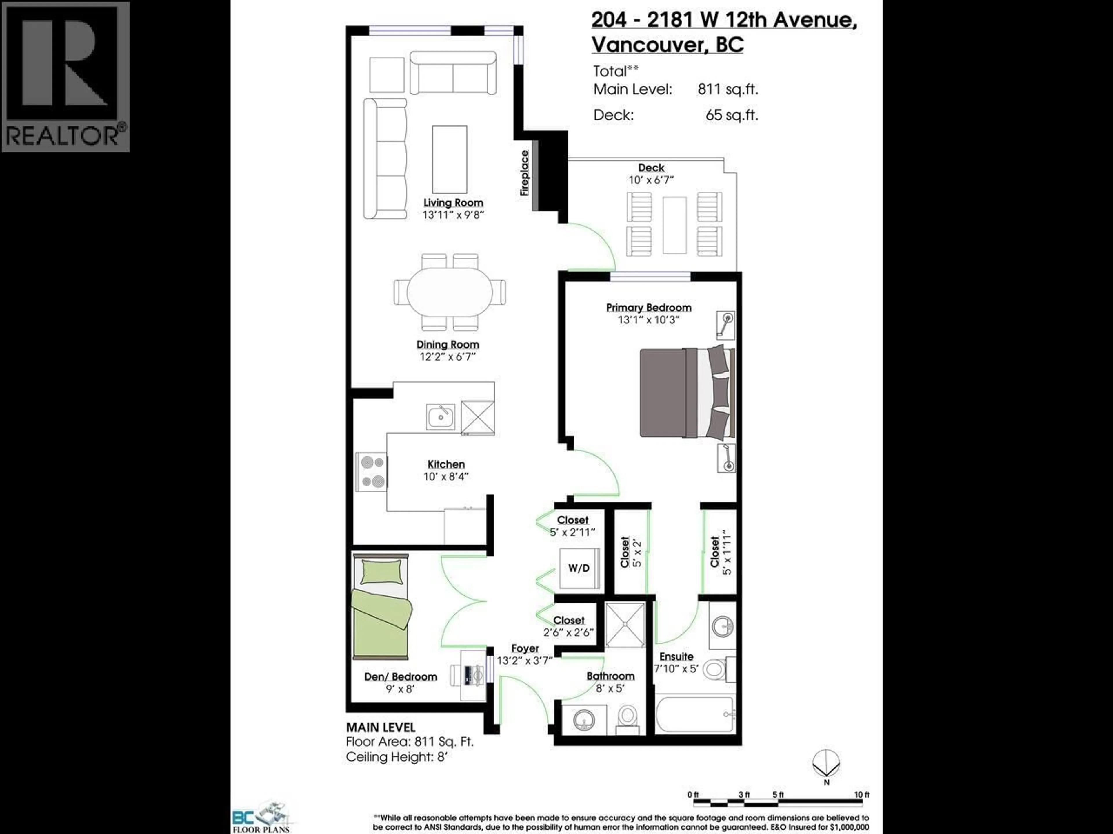Floor plan for 204 - 2181 12TH AVENUE, Vancouver British Columbia V6K4S8