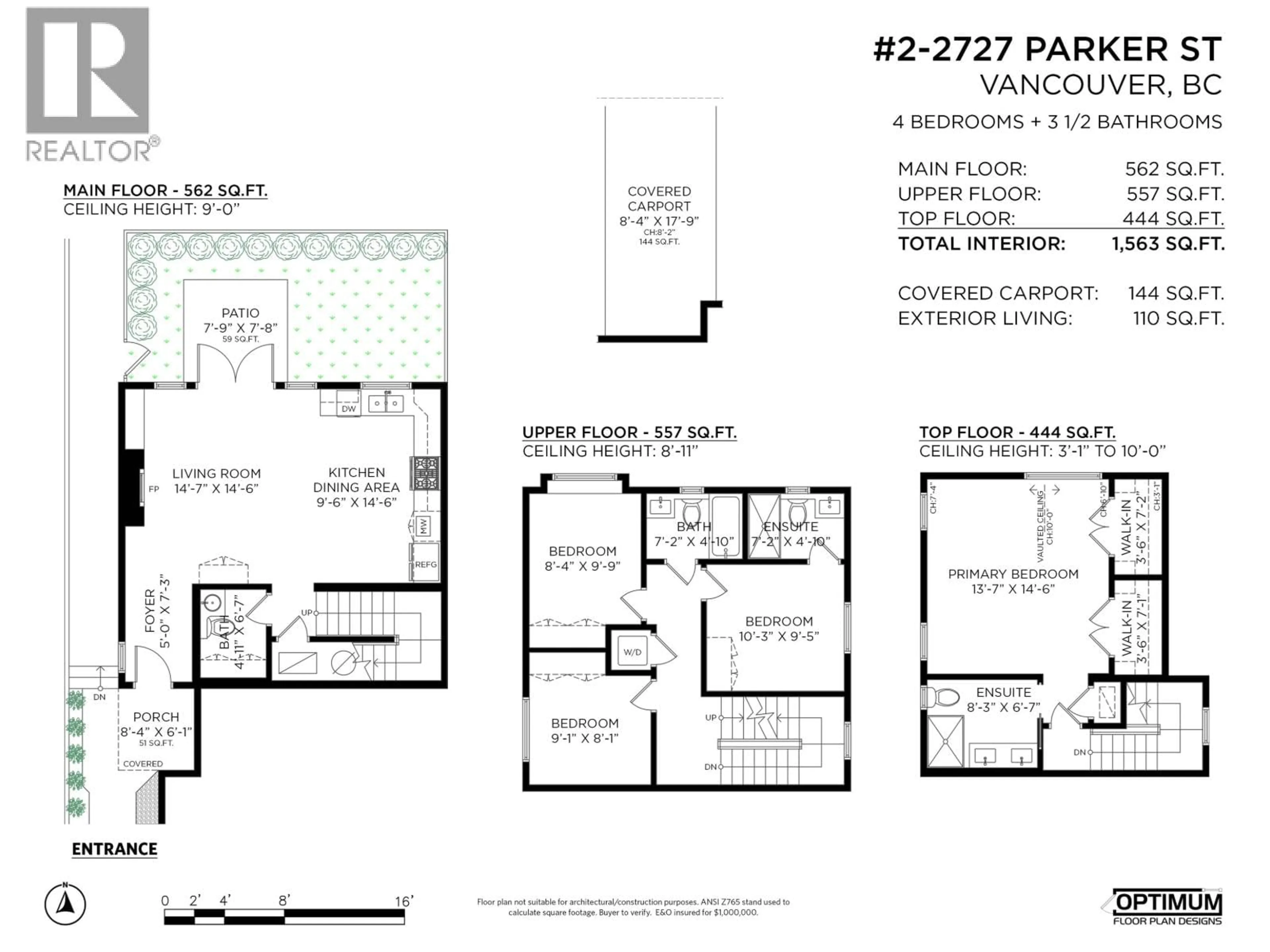 Floor plan for 2 - 2727 PARKER STREET, Vancouver British Columbia V5K2T6