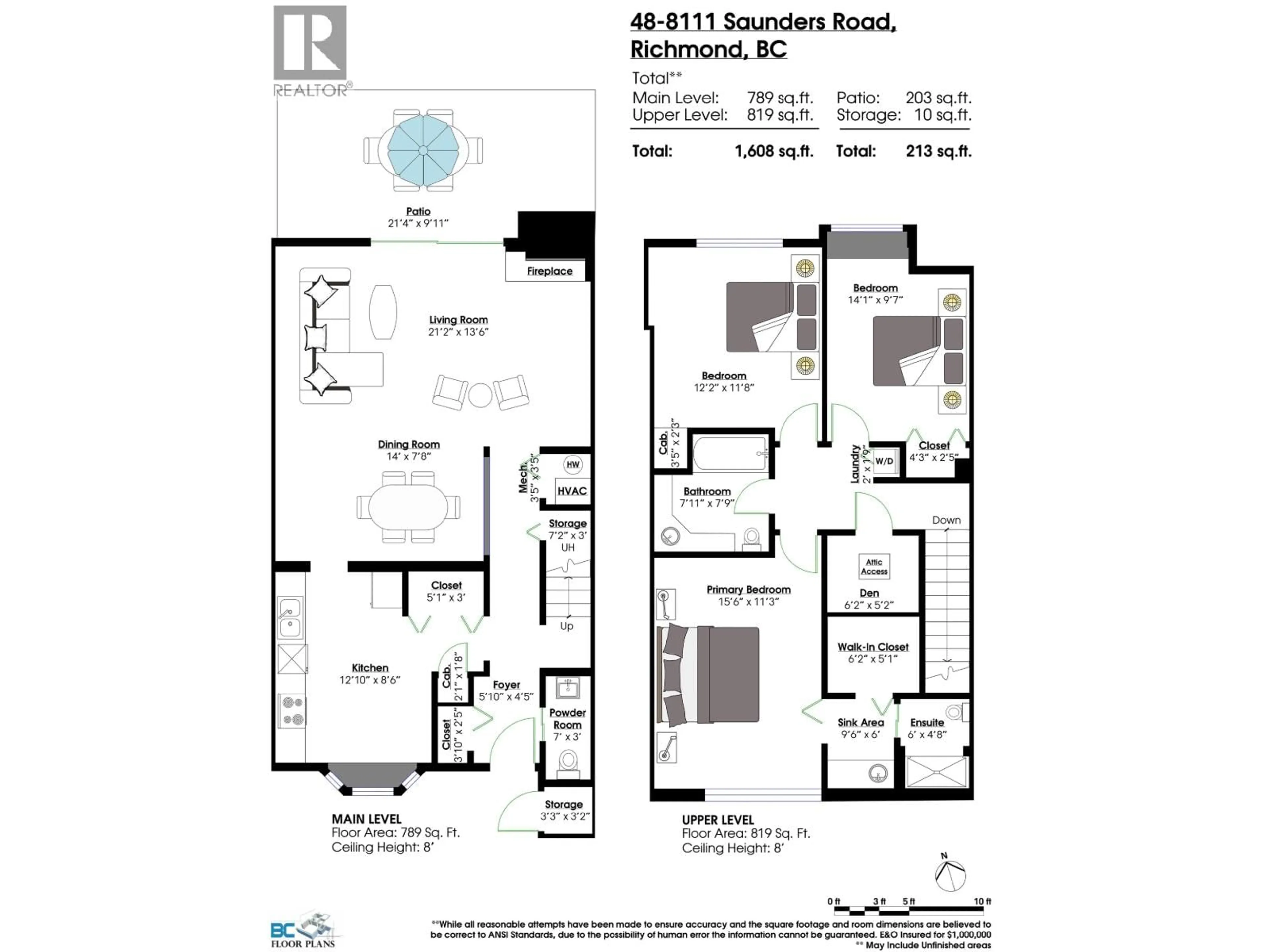 Floor plan for 48 - 8111 SAUNDERS ROAD, Richmond British Columbia V7A4L9