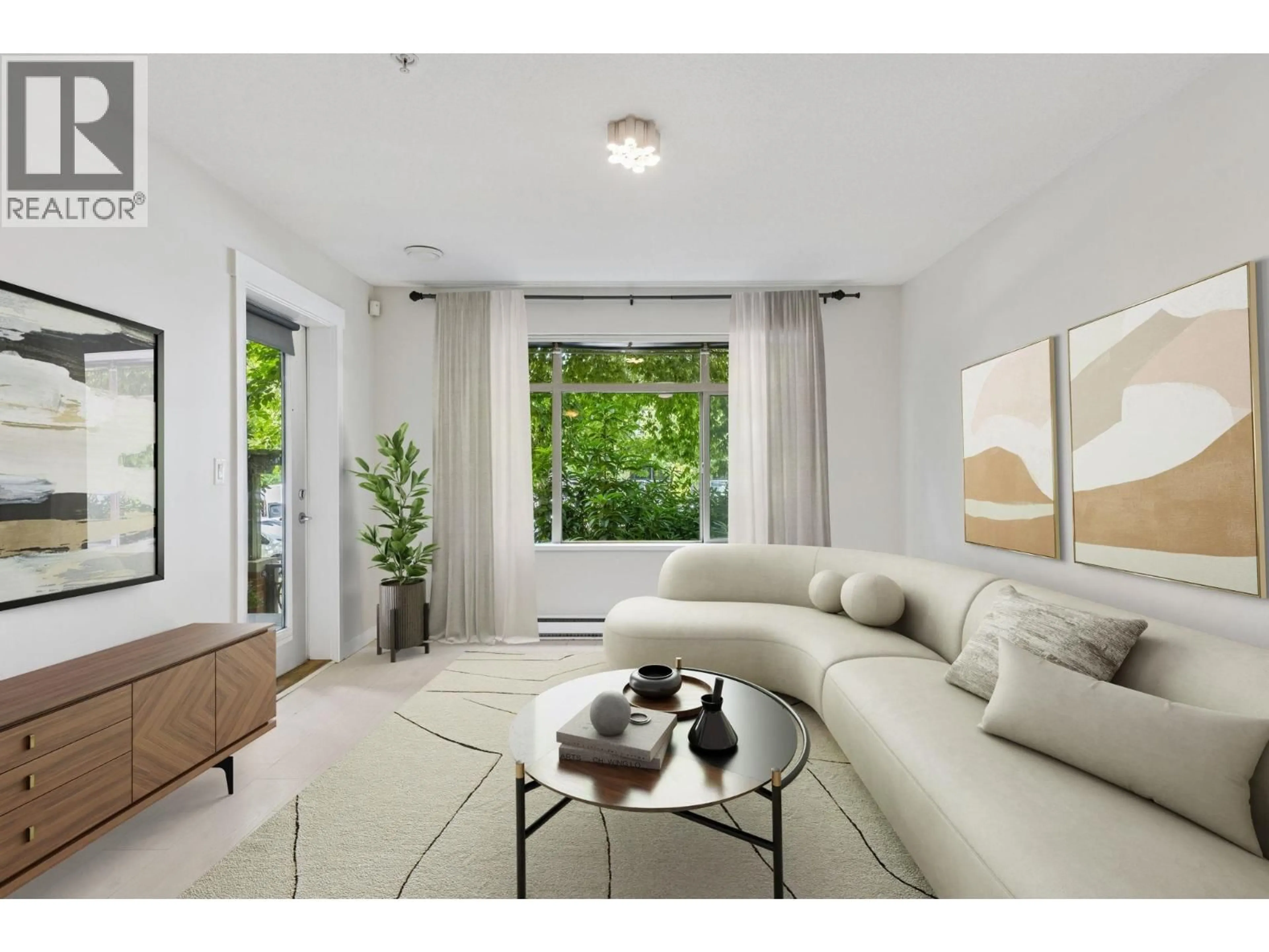 Living room with furniture, unknown for 101 - 9288 ODLIN ROAD, Richmond British Columbia V6X0C3